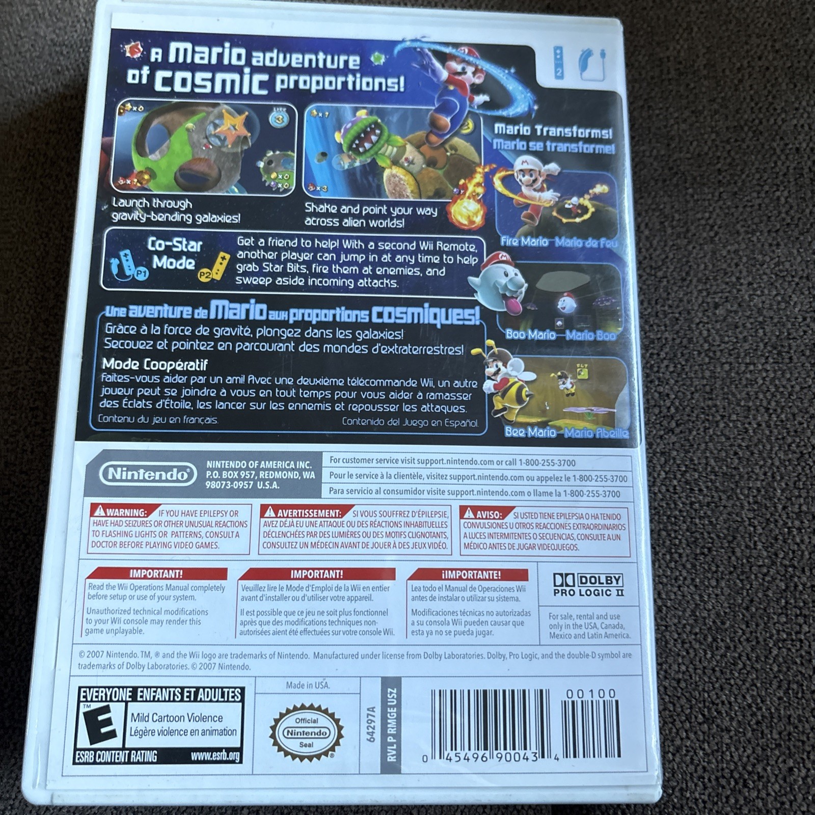 Super Mario Galaxy CIB Nintendo Wii Complete w/ Manual Tested Working. S2