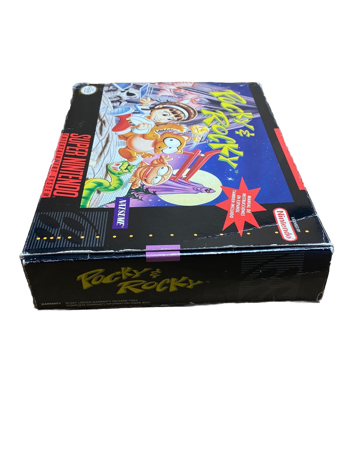 Pocky & Rocky Super Nintendo SNES Natsume Box With Insert ONLY