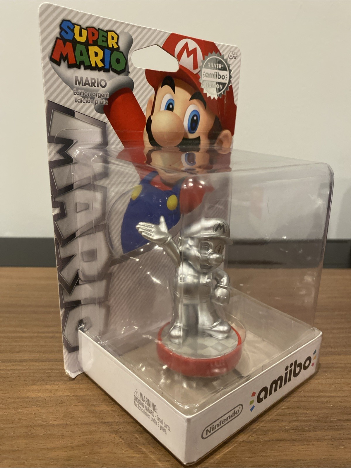 Nintendo amiibo Silver Edition Mario Super Mario Series Figure New Sealed US