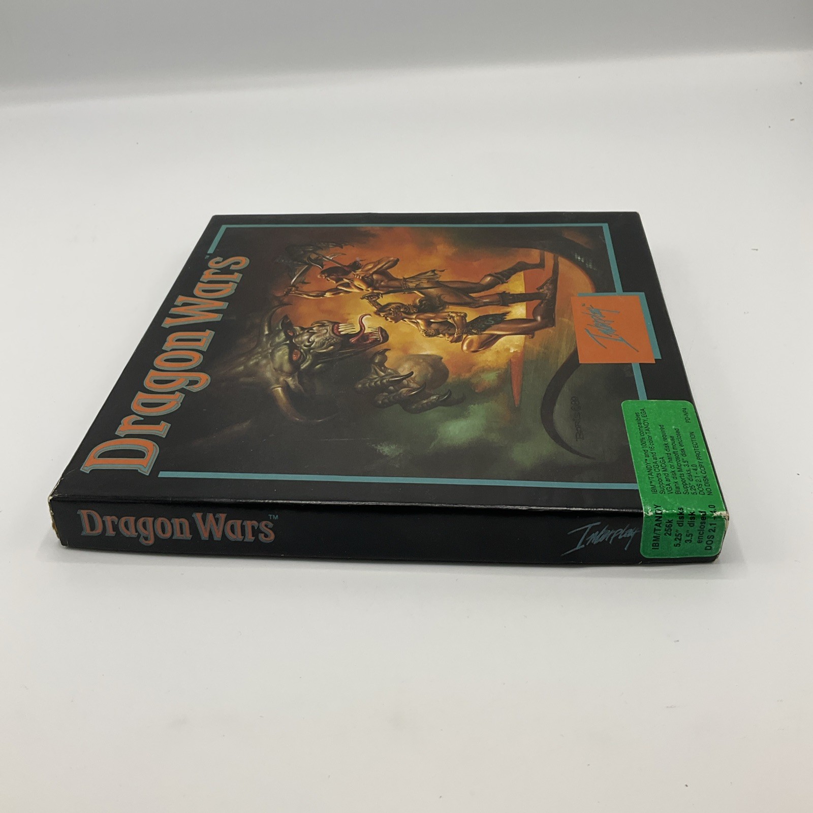 VINTAGE 1989 DRAGON WARS IBM PC GAME INTERPLAY Big Box Manual Custom Disks