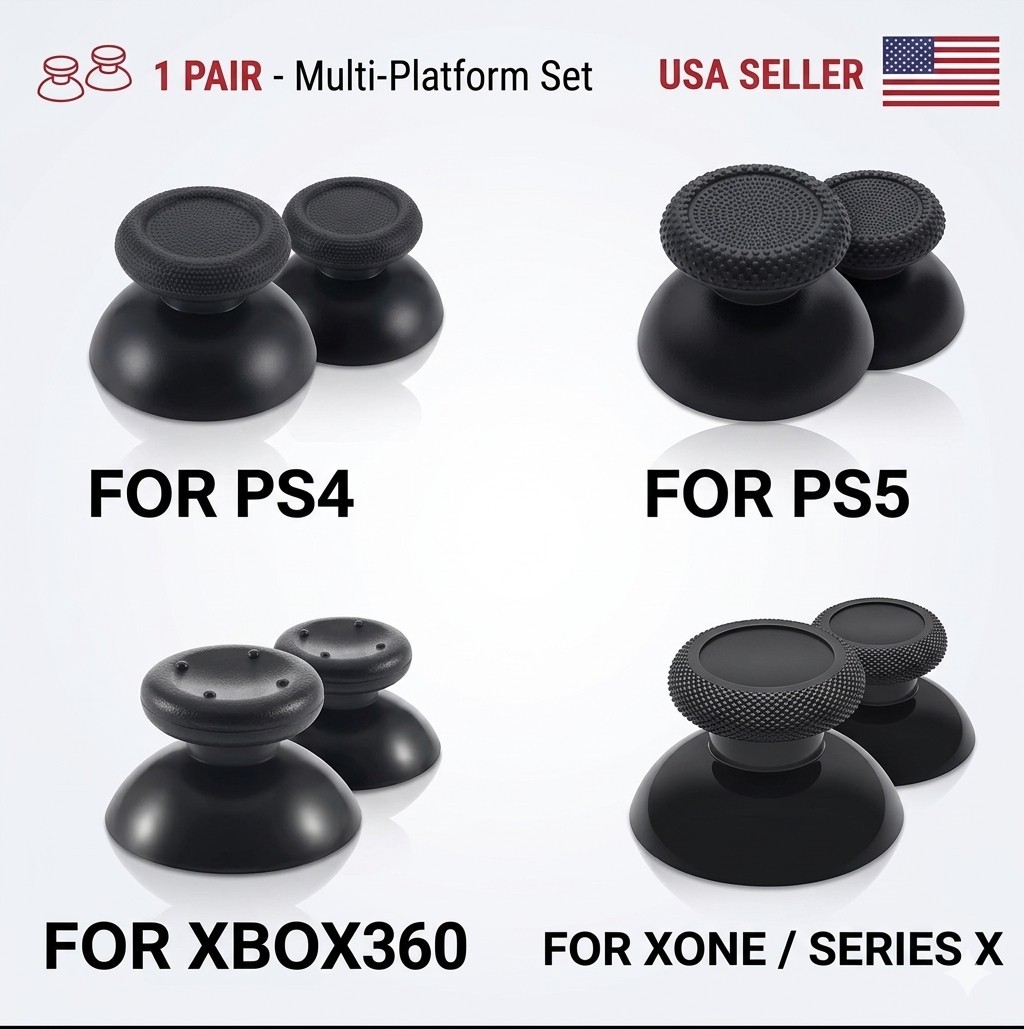 2 PCS PS4/PS5/Xbox Joystick Replacement Analog Controller Thumb Stick Grip Cap