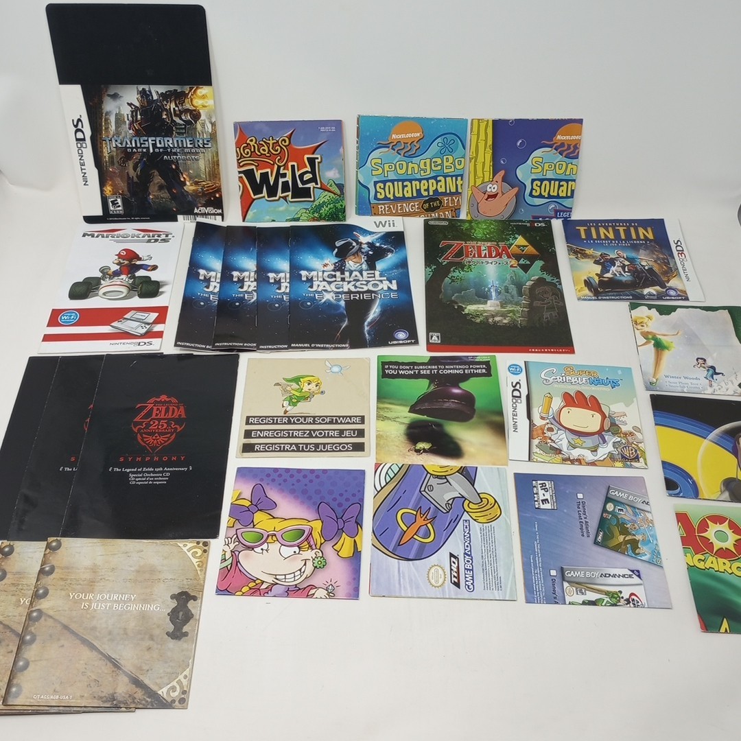 Lot Of 82 Nintendo INSERTS (Some Manuals & Posters) SEE PICS!!