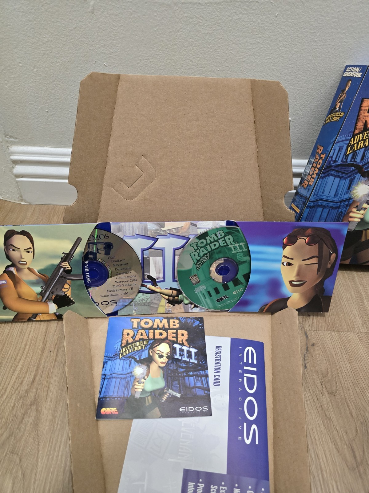 Tomb Raider 3 + The Lost Artifact + Tomb Raider 2 Gold PC Big Box Lot-Windows