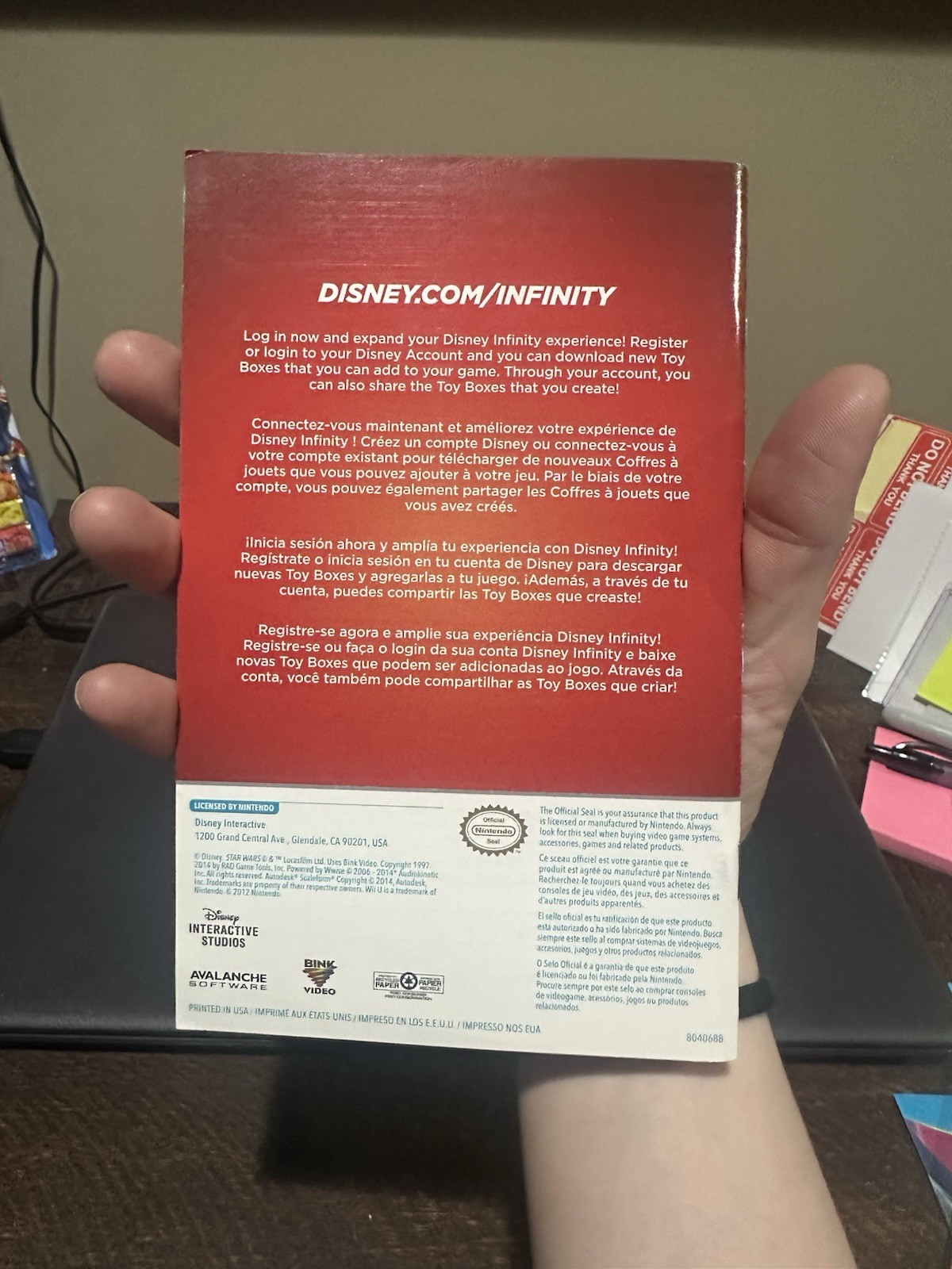 Nintendo WiiU Wii U Manual Only Disneys Infinity