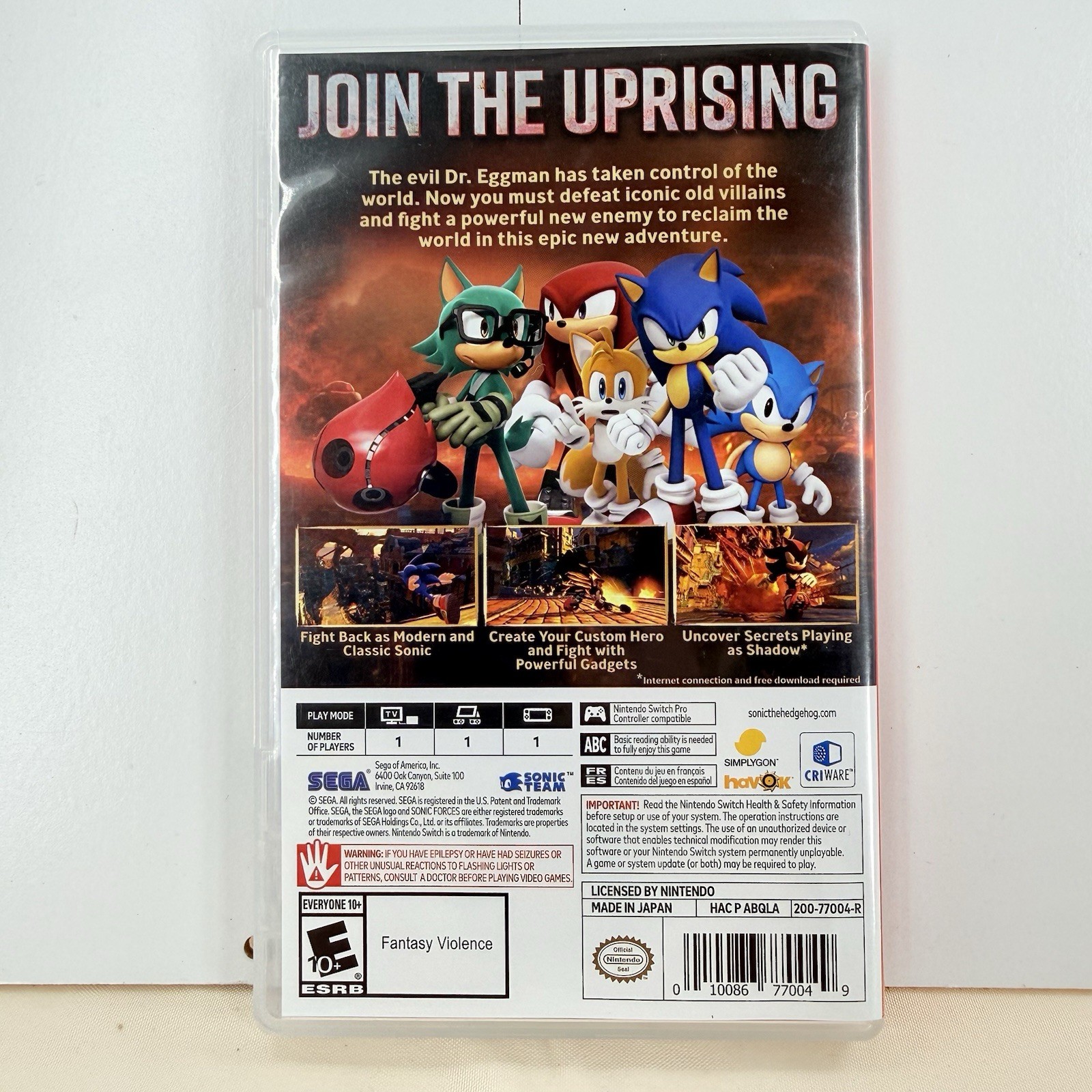 Sonic Mania Nintendo Switch 2017 SEGA Pre Owned Game Sonic The Hedgehog