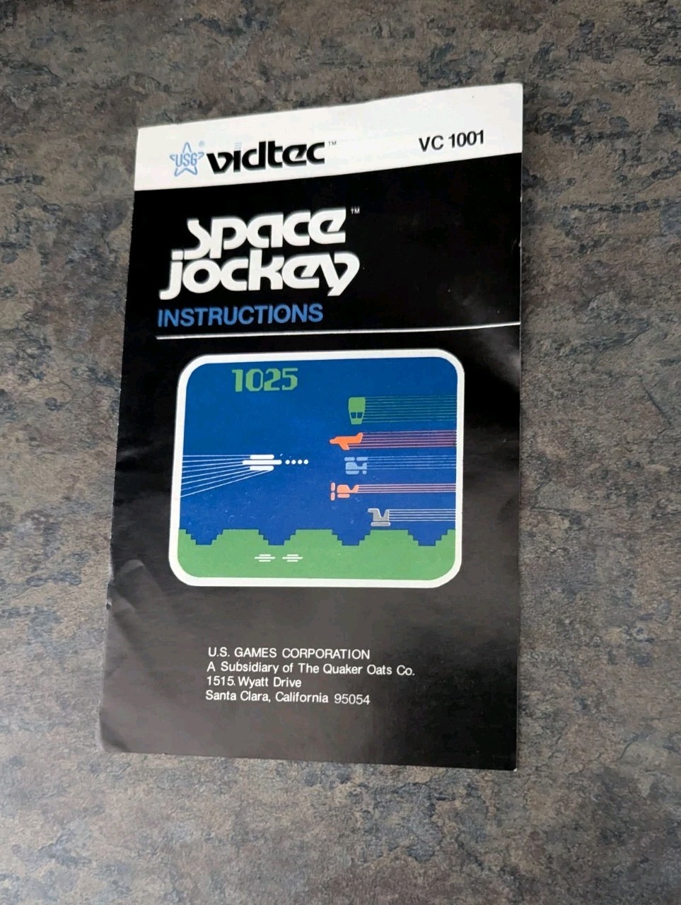 Space Jockey -1982 Atari 2600 Vidtec Vintage Video Game Cartridge with Manual
