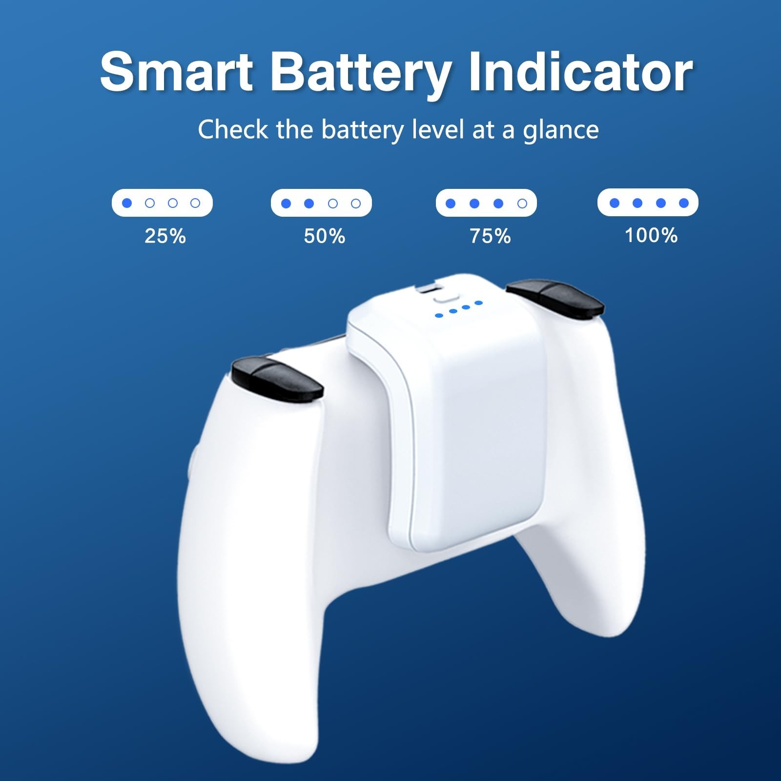2X 3000mAh PS5 Controller Battery Pack – External Replacement & USB-C Charger