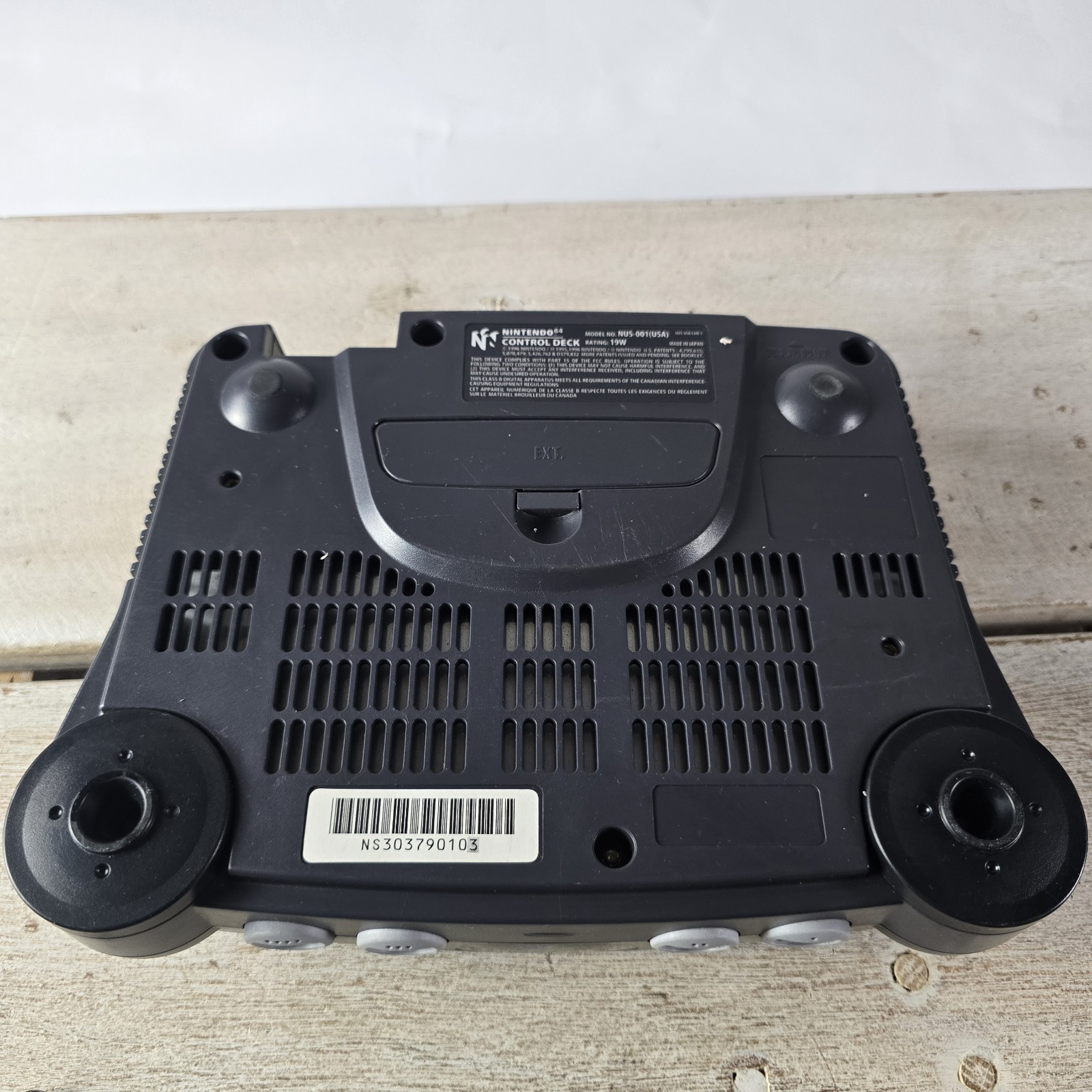 Nintendo 64 (NUS-001) Black Home Console w/ Expansion Pak Light Indicator Works