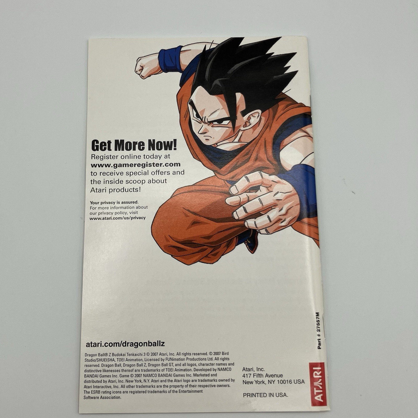 Dragon Ball Z: Budokai Tenkaichi 3 (PS2, 2007) Case & Manual Only **NO GAME**