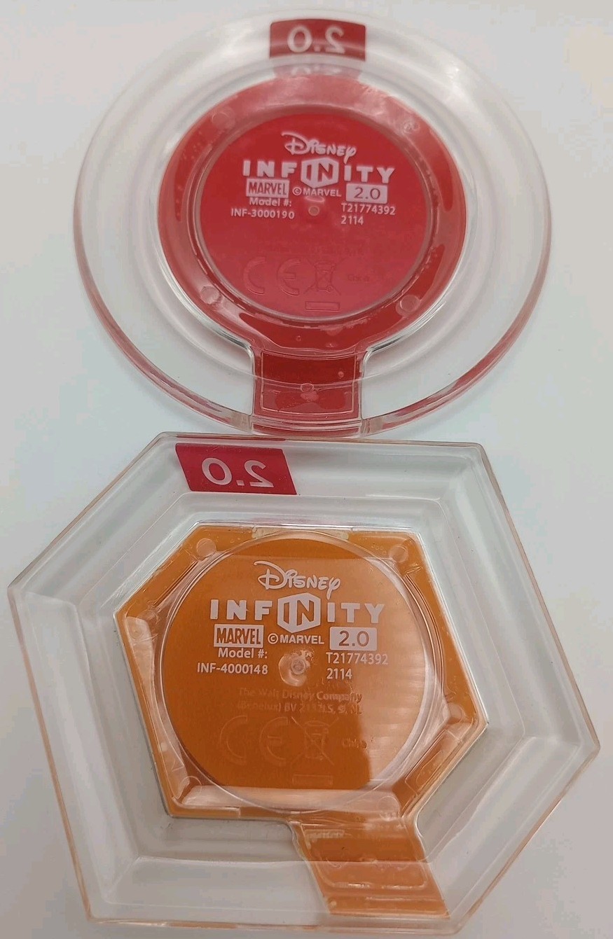 Disney Infinity 2.0 Power Discs Spiderman Buggy & Immortal Iron Fist New