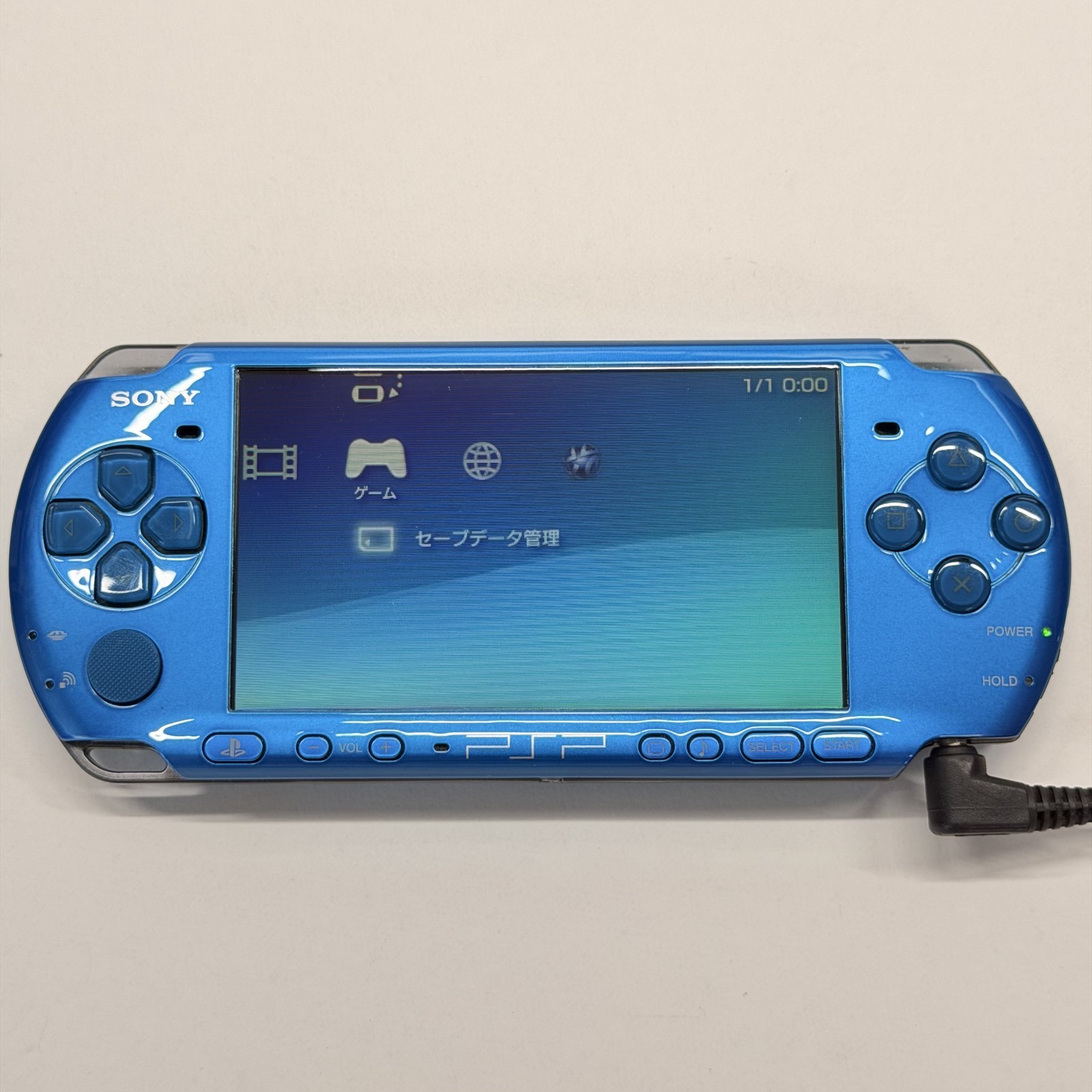 Sony PSP 3000 Vibrant Blue Console Excellent Condition Tested Working Bonus JP