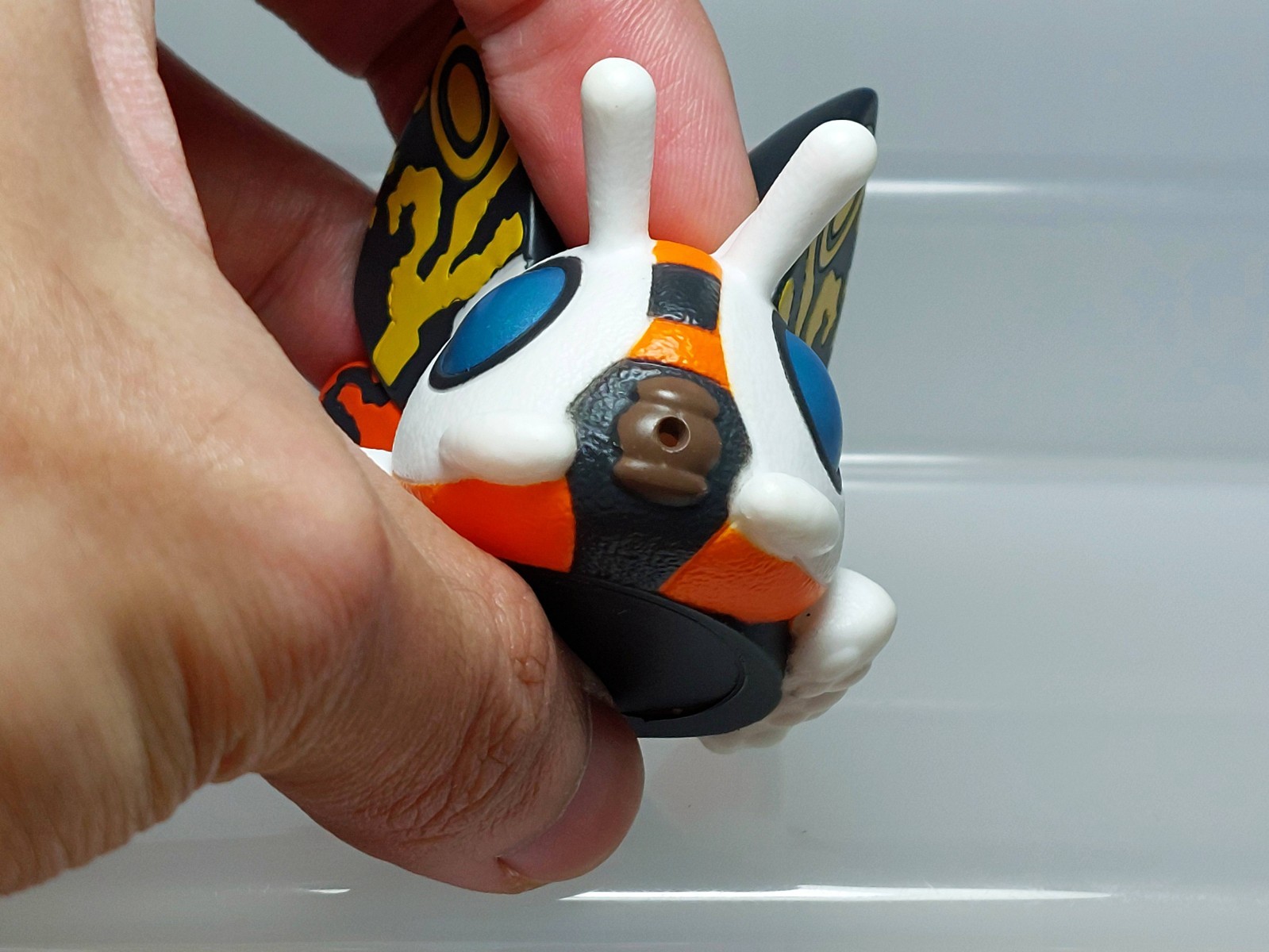 Godzilla Bath Bomb Ball Water Gun Soft Vinyl Mothra Figure TOHO M02 1.9in