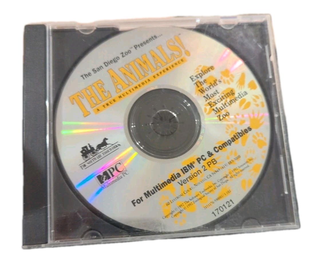 Vintage The San Diego Zoo – The Animals PC CD Rom Returns Accepted
