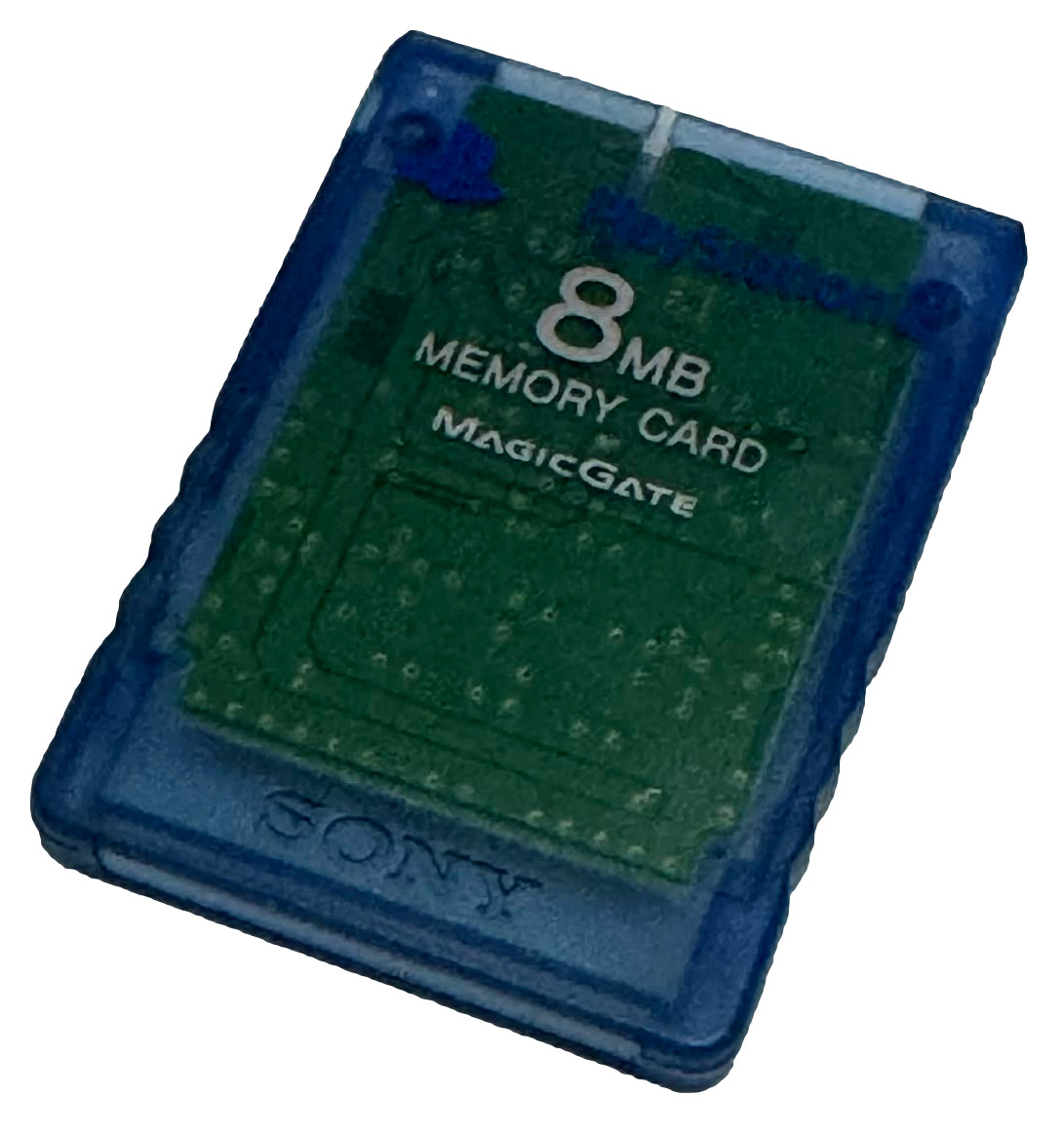 Light Up Blue Genuine PS2 Sony Playstation 2 Memory Card 8MB