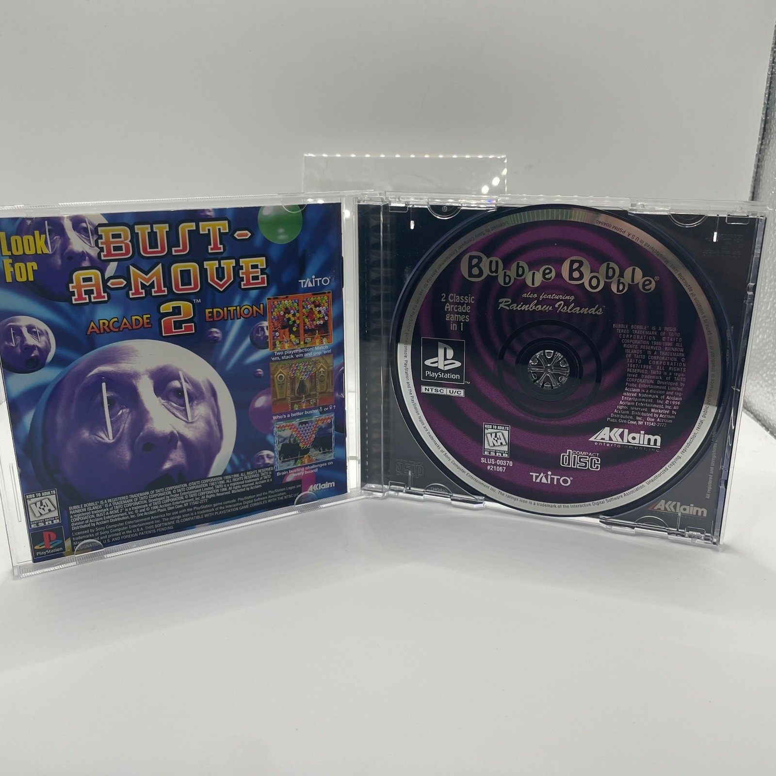 Bubble Bobble also featuring Rainbow Islands Sony PlayStation PS1 1996