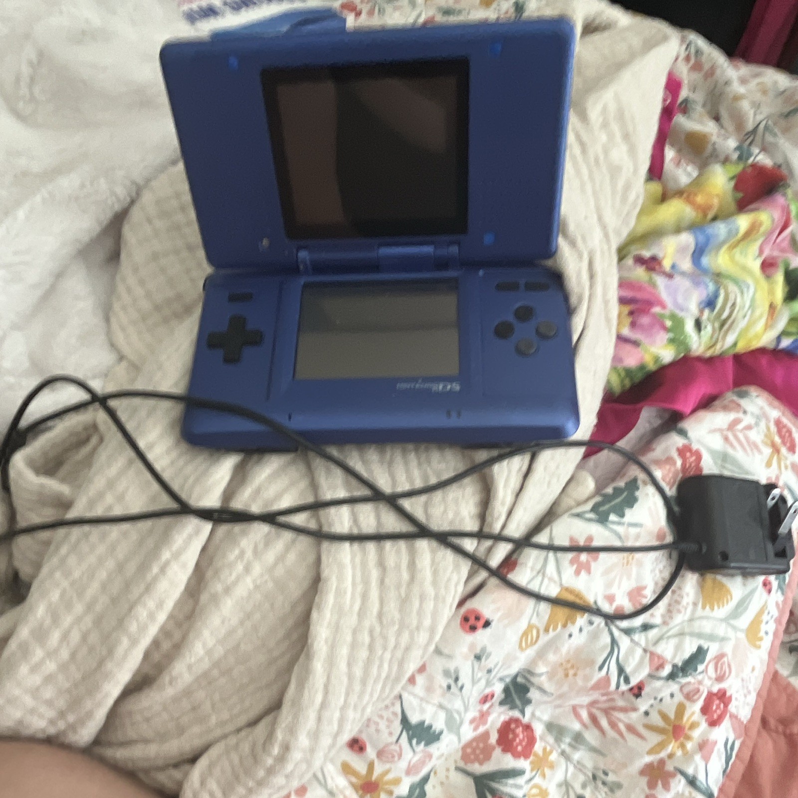 Nintendo DS Blue Handheld System Wi-Fi Capability Headphone Jack