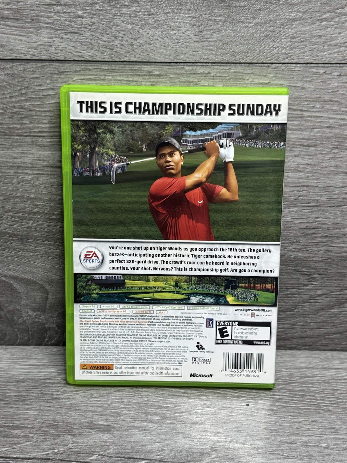 Tiger Woods PGA Tour 06 Mint💿! Xbox 360 No Manual 1yr Warranty VERY GOOD