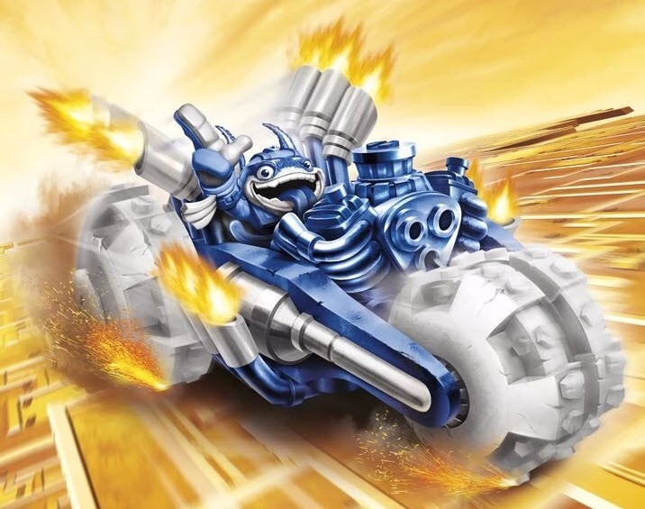Skylanders Superchargers Vehicle Power Blue Gold Rusher NFC Card FREE SHIPPING