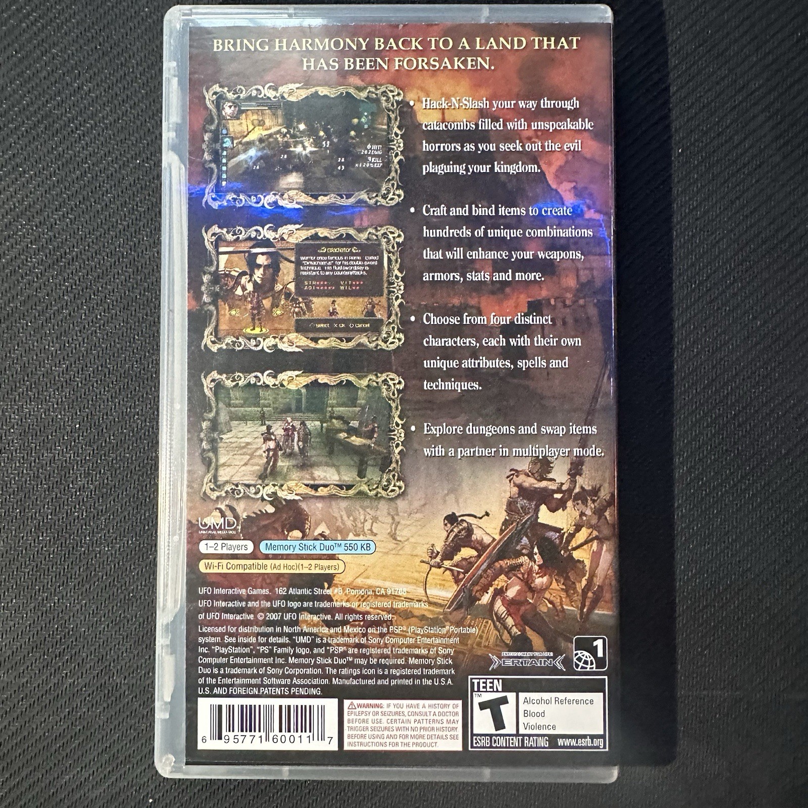 UFO Interactive Warriors of the Lost Empire Sony PSP Manual Included Hack-N-Sla…