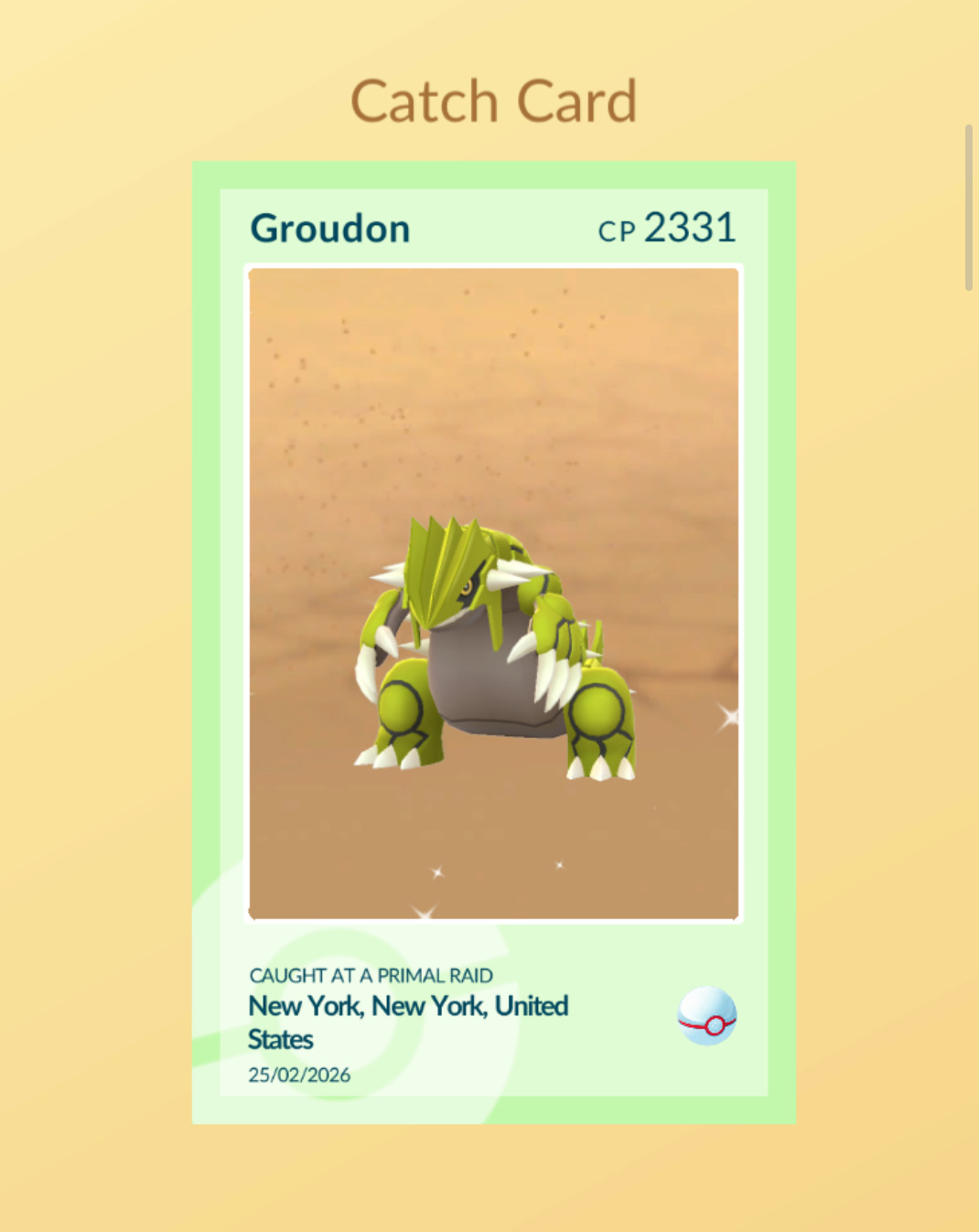 SUPER RARE | ✨ Shiny BACKGROUND Groudon – Pokémon Go | 20k/1m Stardust Trade $10