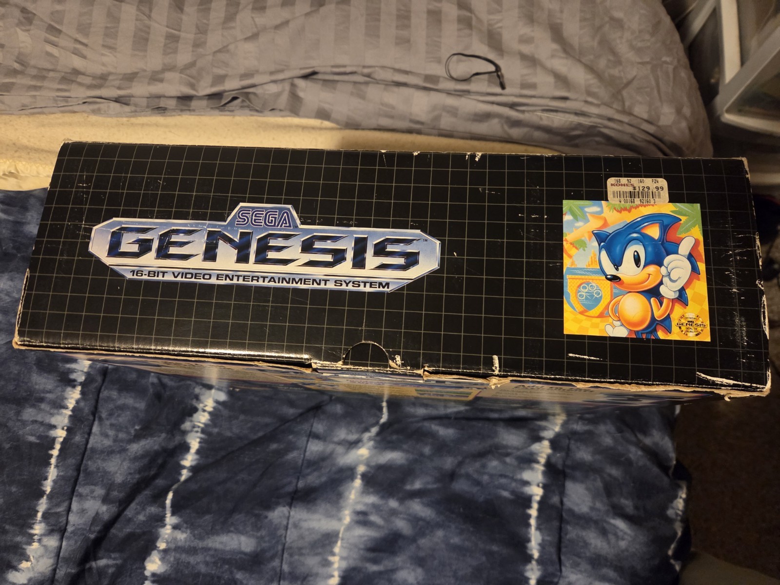 Sega Genesis Original Box *NO CONSOLE*, warranty card, Sonic & Operations manual