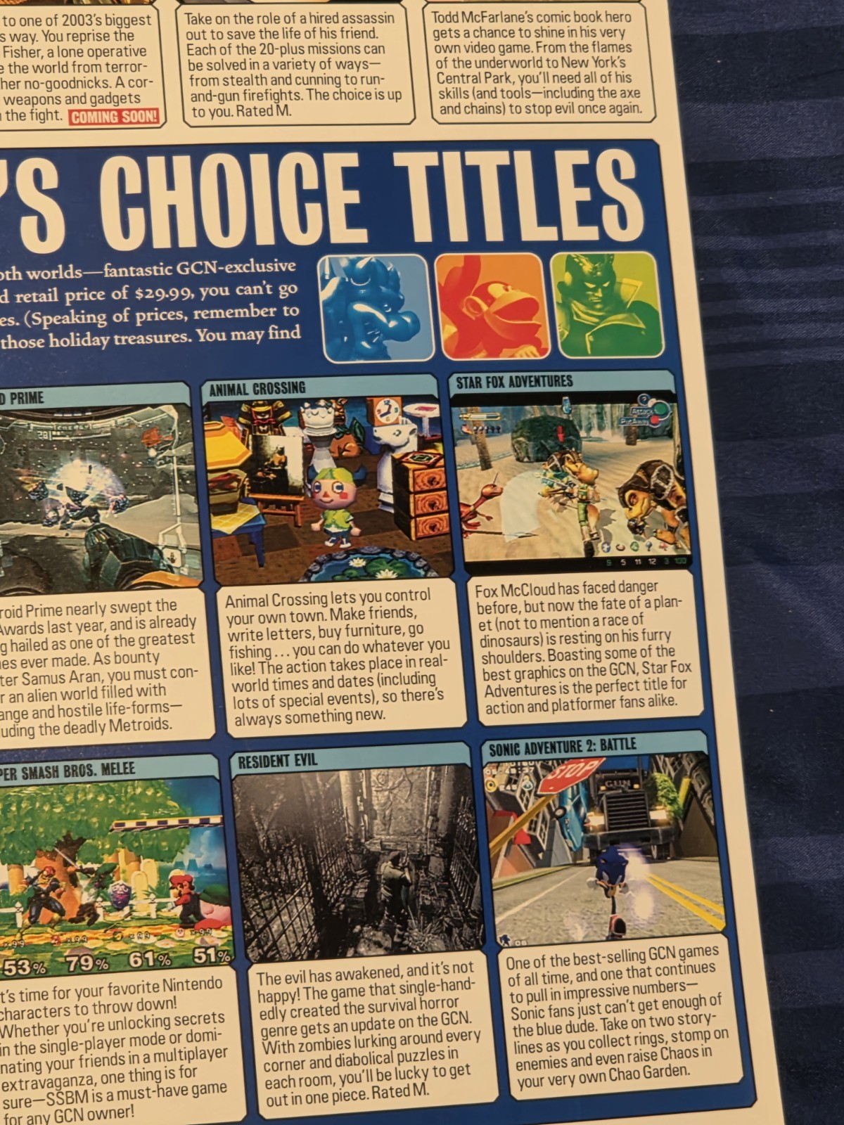 Nintendo Power 2003 Buyer’s Guide GameCube GBA Zelda Pokemon Colosseum