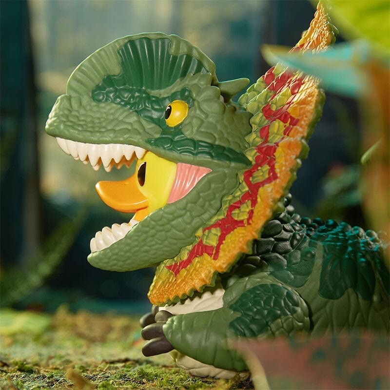 TUBBZ Boxed Jurassic Park Dilophosaurus Collectible Duck Figure Official JEEP
