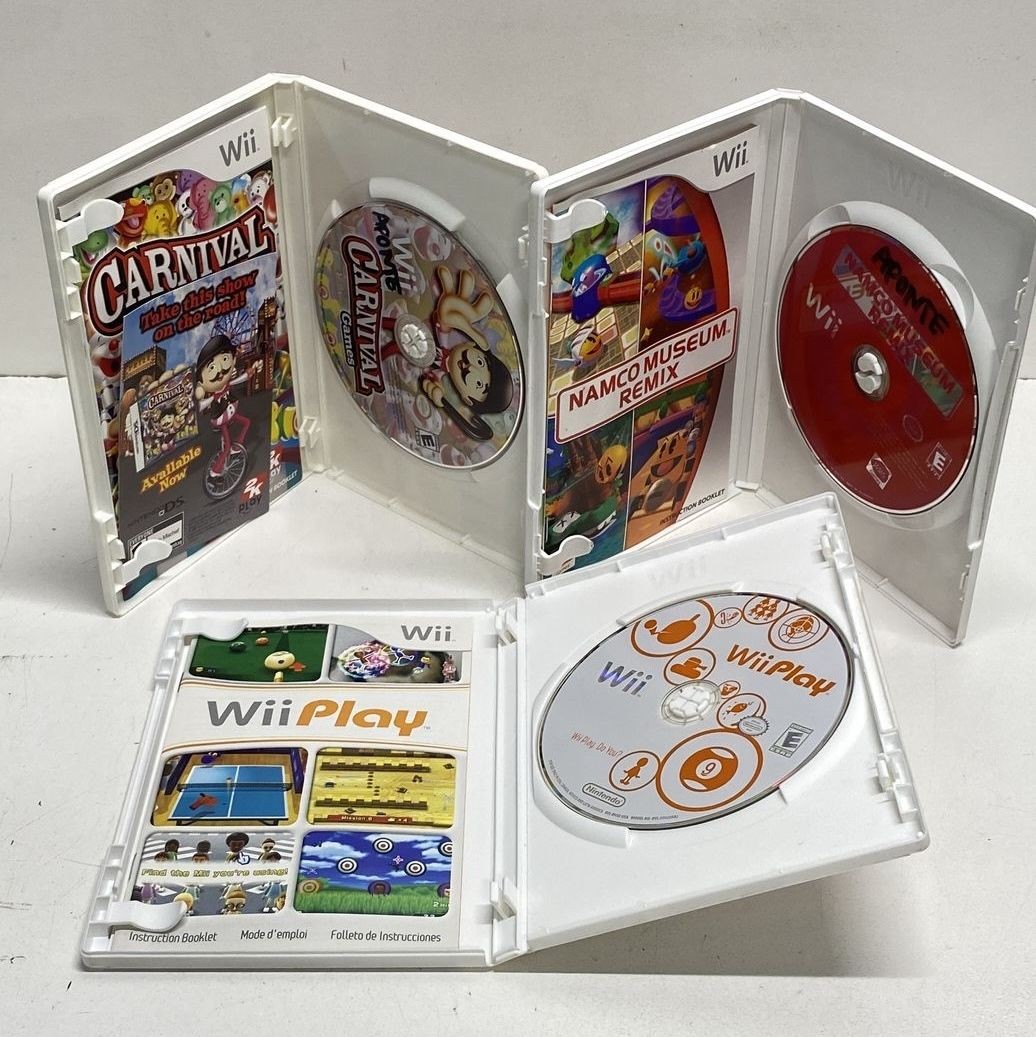Carnival Games Wii Play 5 Nintendo Wii Game Lot 2000s CIB Complete