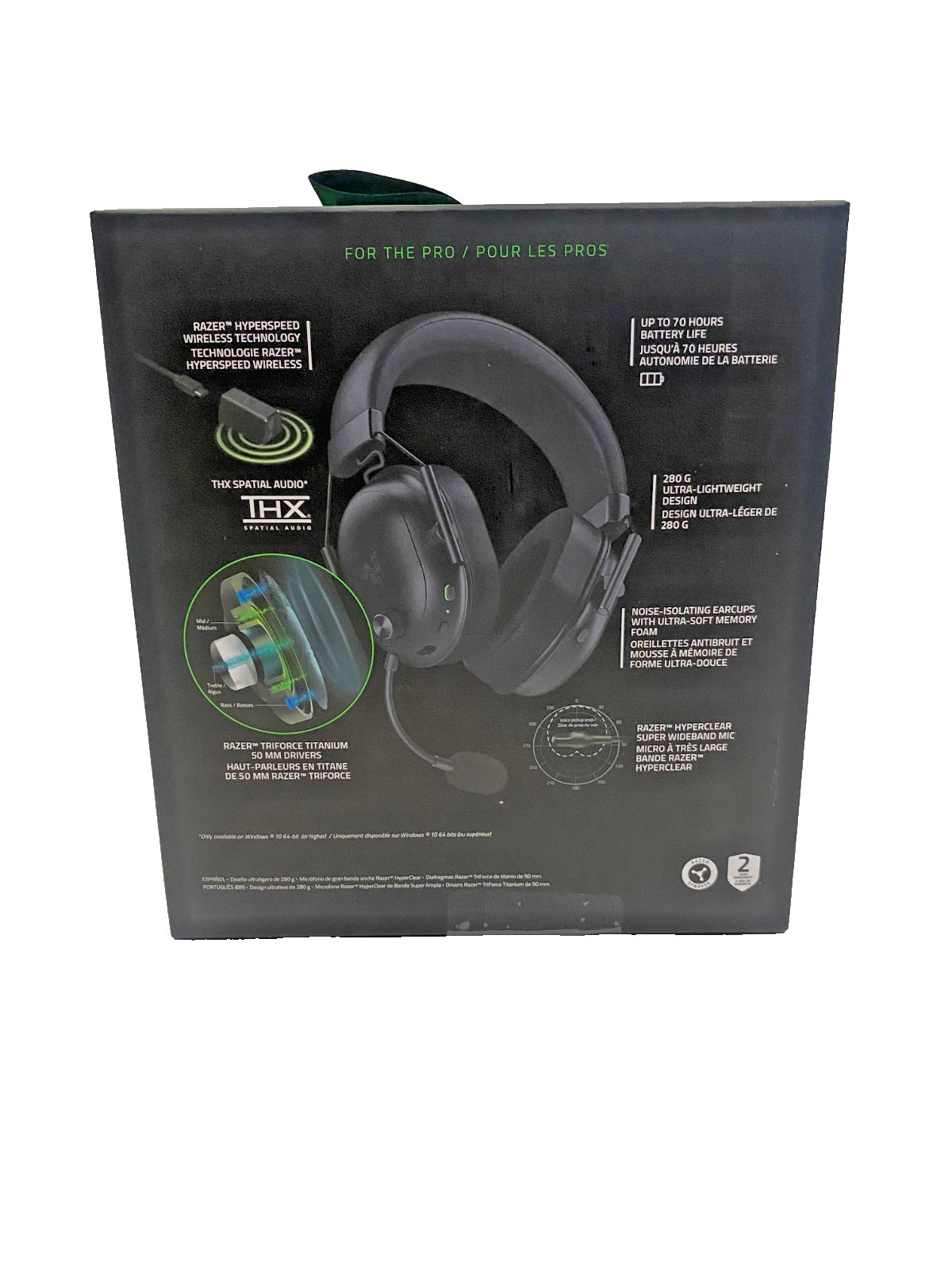 Razer Wireless Headset Black Shark V2 Hyperspeed Bluetooth, USB, Black