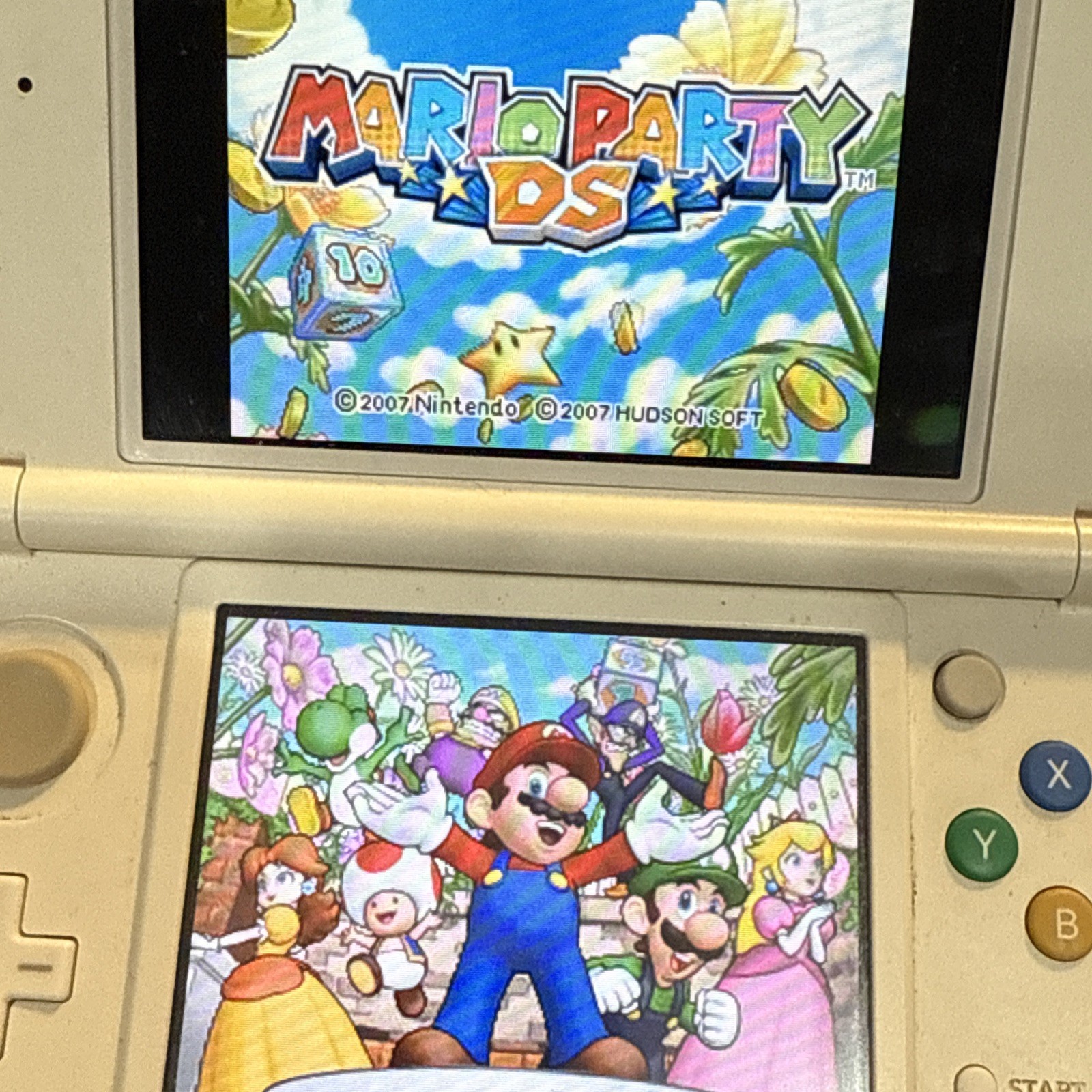 Mario Party DS (Nintendo DS, 2007) label ripped off the working