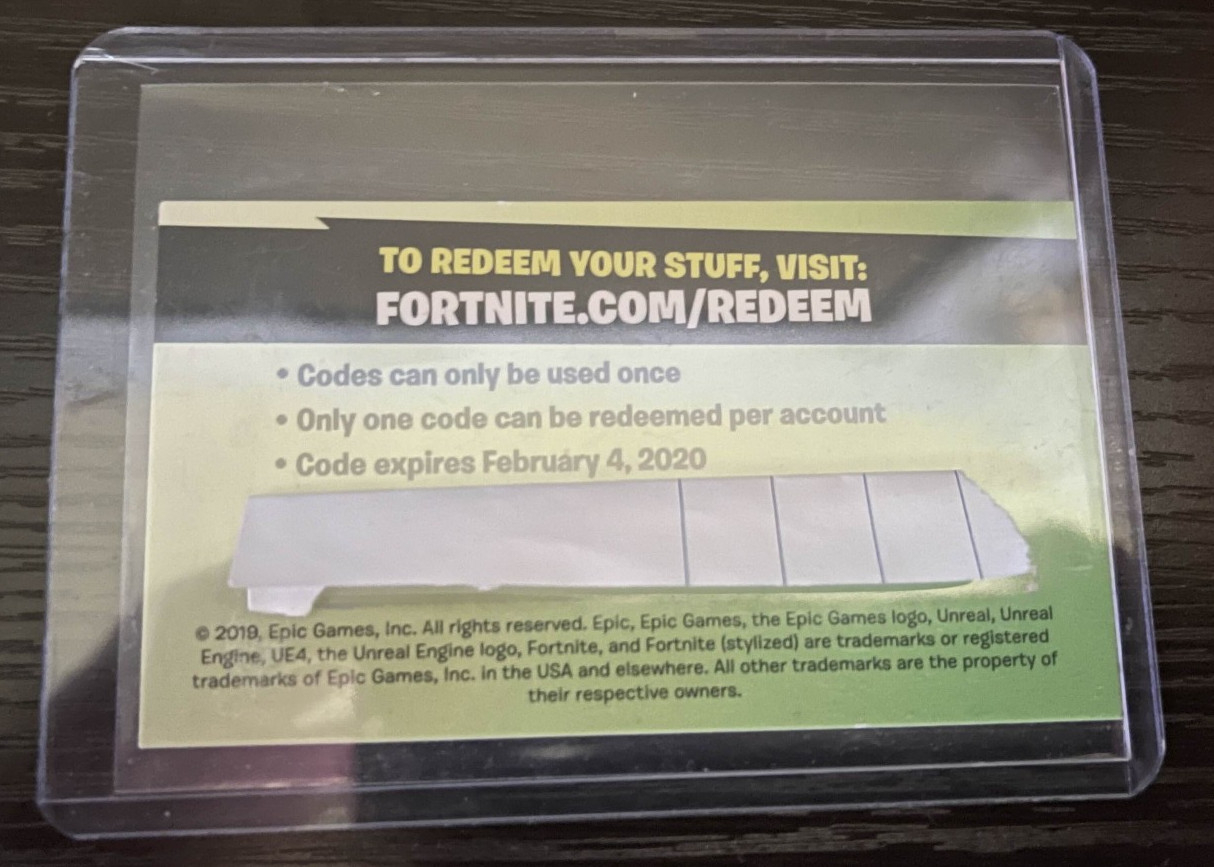 Fortnite Pickaxe Merry Mint Candy Cane Card CODE IS EXPIRED SCRATCHED READ