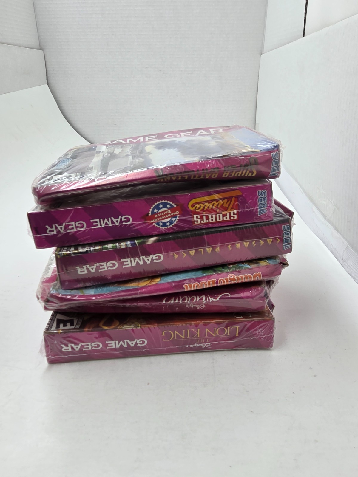 6 NEW Sega Game Gear Games Damaged boxes Aladdin,Jungle Book,Lion King,Tank #C2