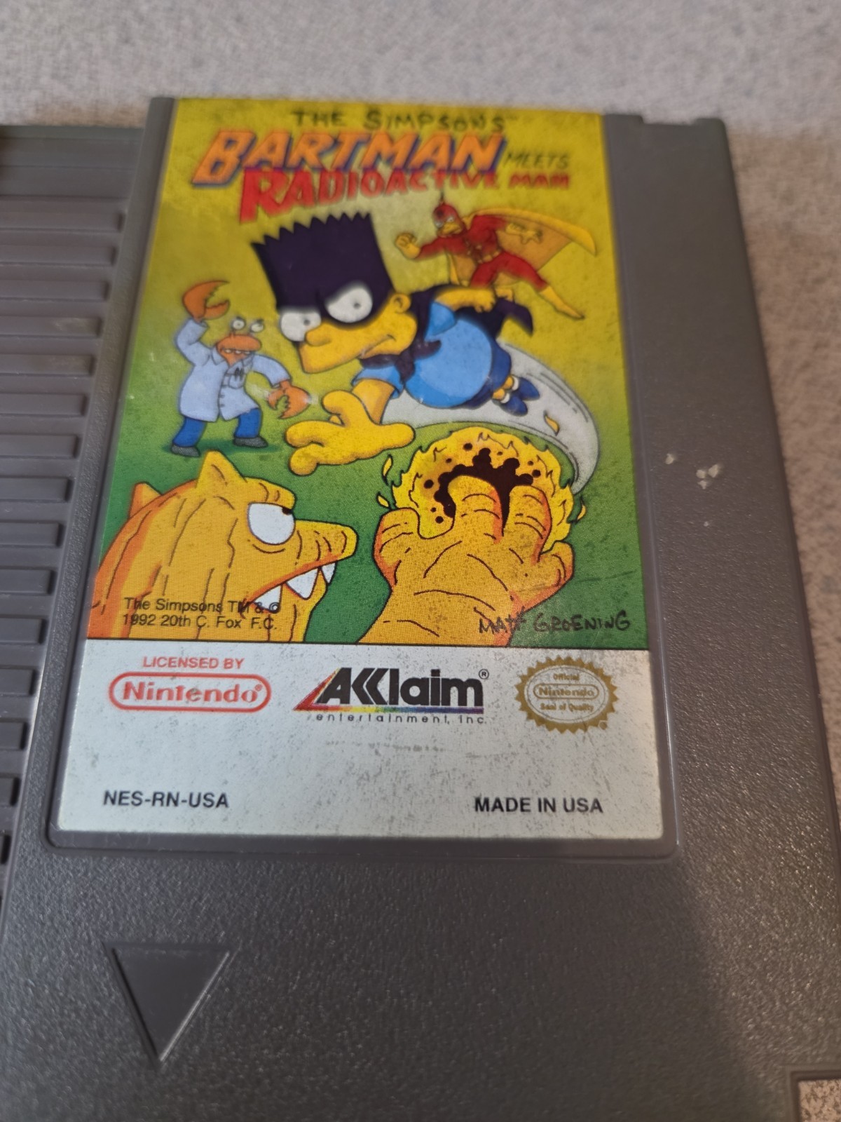 The Simpsons: Bartman Meets Radioactive Man (Nintendo NES) – Game Only