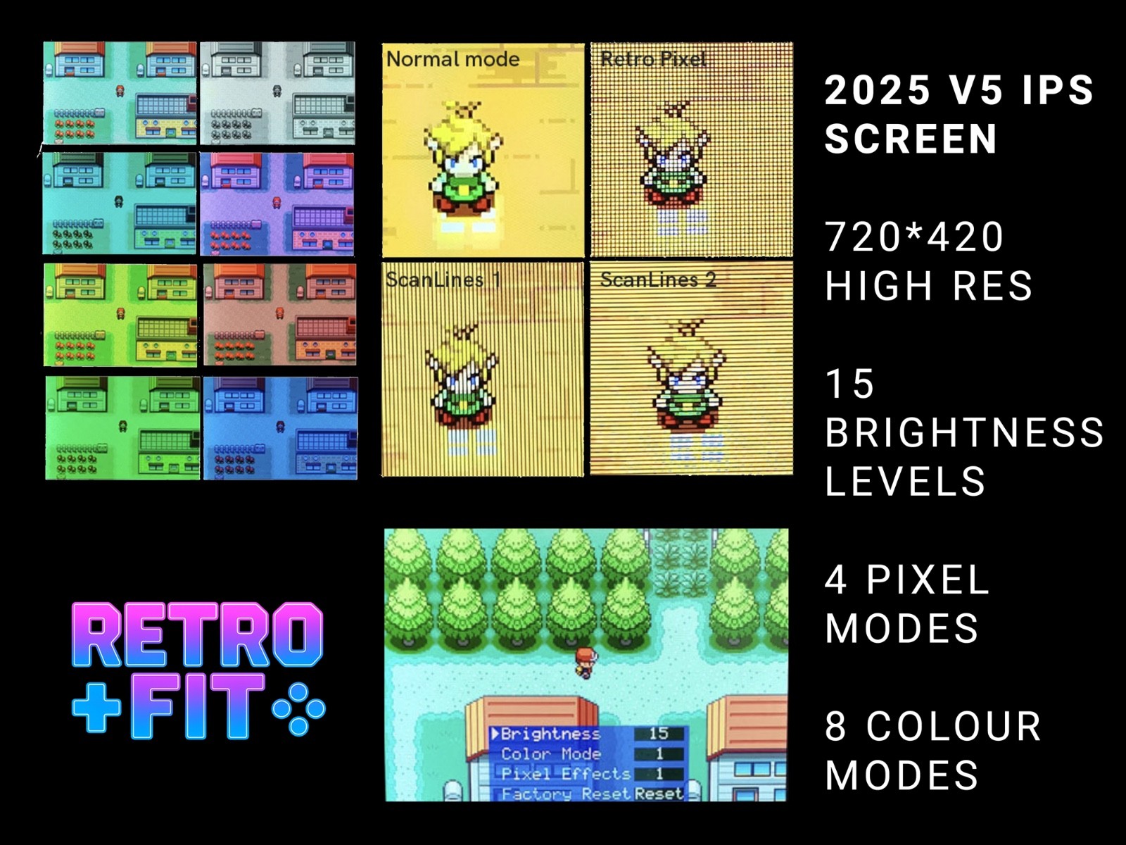 Nintendo Game Boy Advance SP White Silver IPS V5 USB-C Charging Console