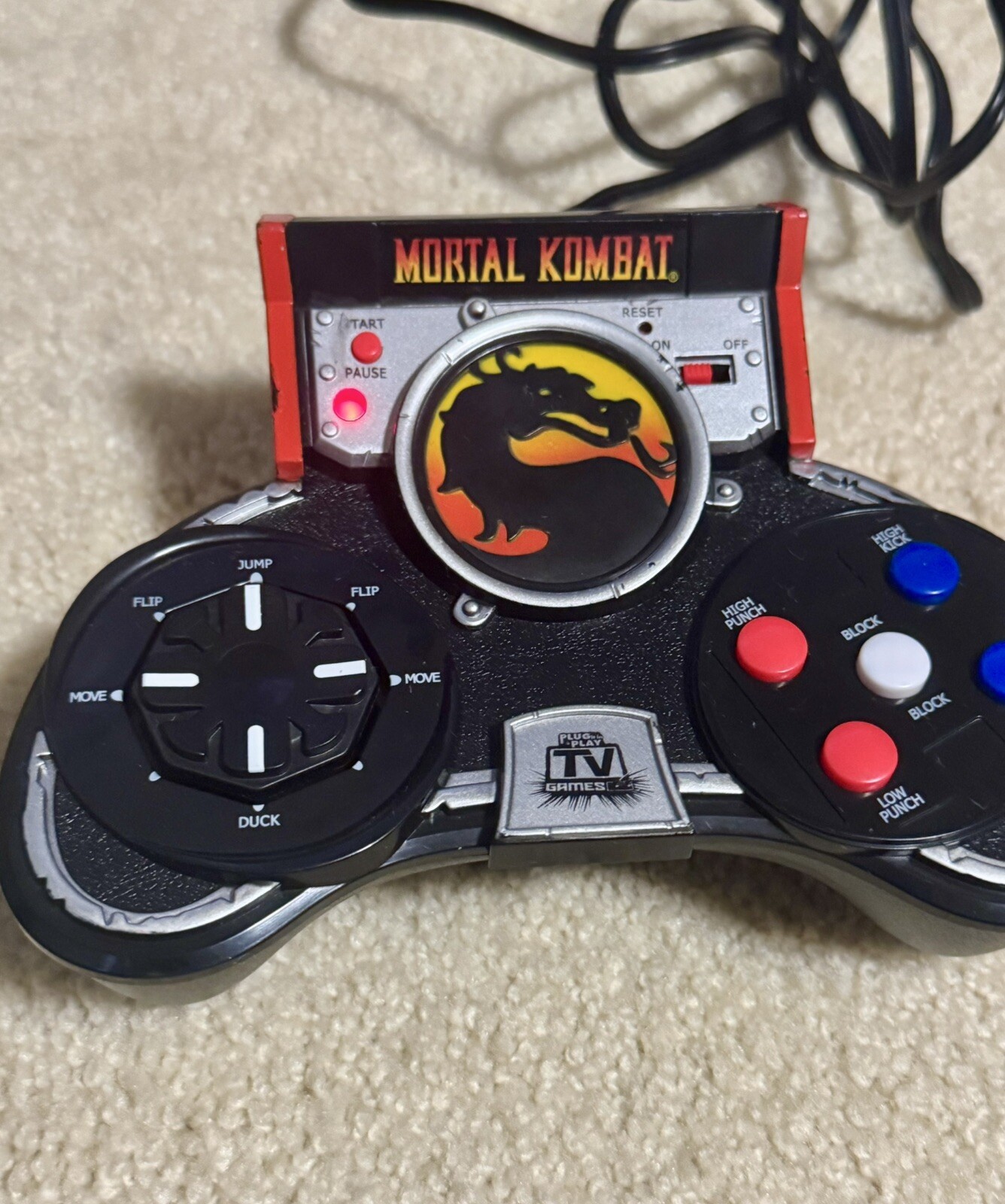 Mortal Kombat Plug in Play TV Games 2004 Jakks Pacific Midway Console (Works)