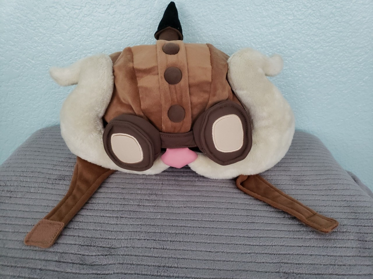 RARE 2014 Riot Games League Of Legends CORKI Plush Hat Retired Cosplay Brown EUC