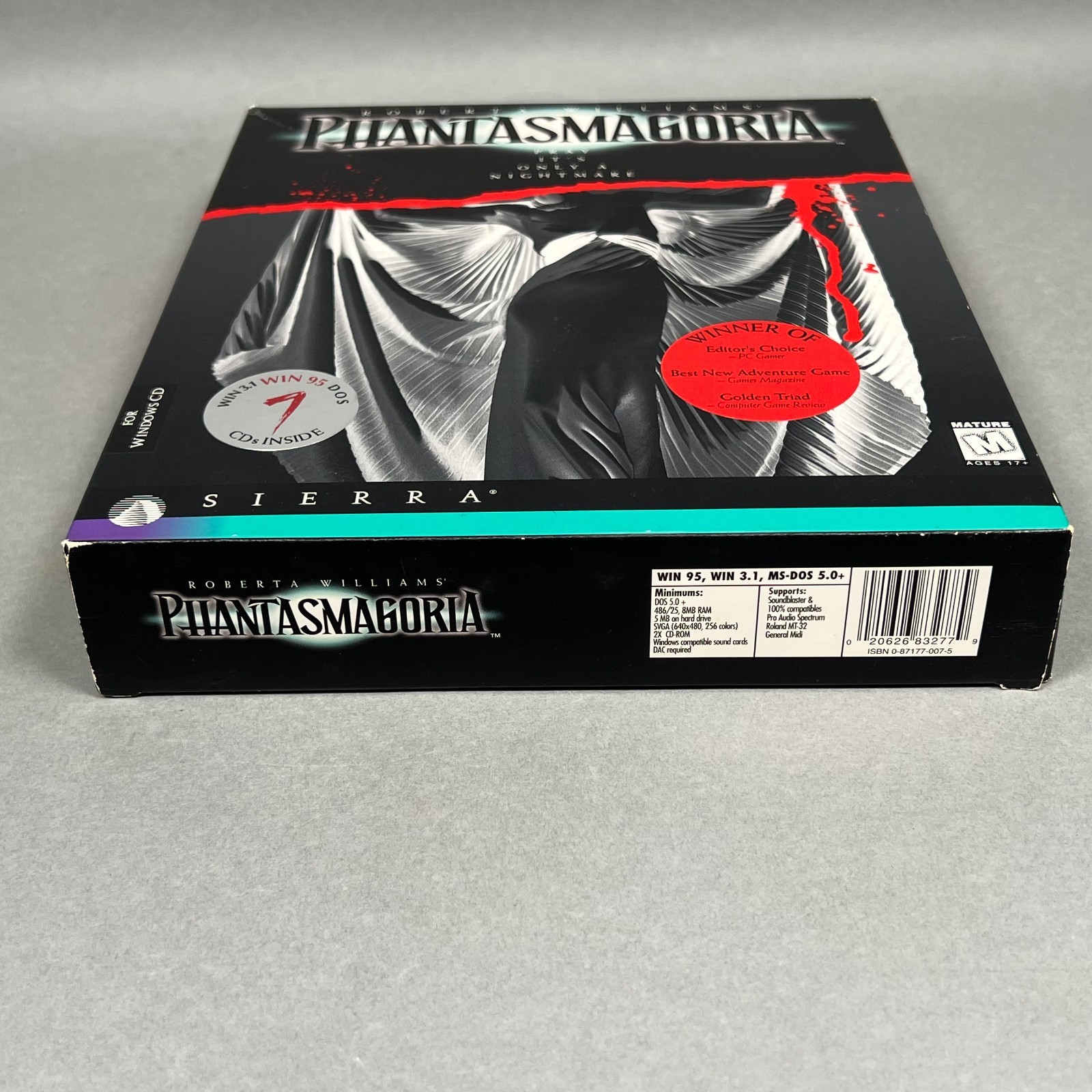 Phantasmagoria PC Computer Game CD WIN 95 Big Box 7 Discs Sierra 1995 COMPLETE