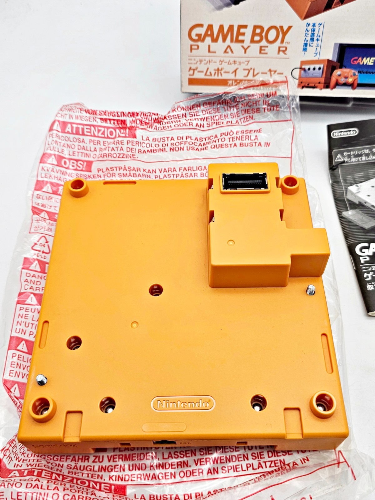 Nintendo GameCube Game Boy Player Orange Boxed no Disc