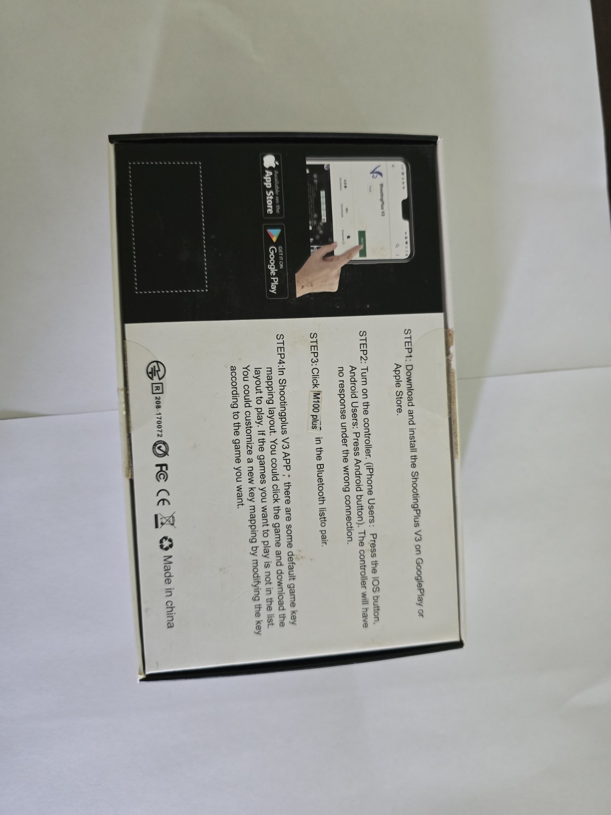 M1 Wireless Game Mapping Retractable Controller Gamepad Black Apple Android NOB