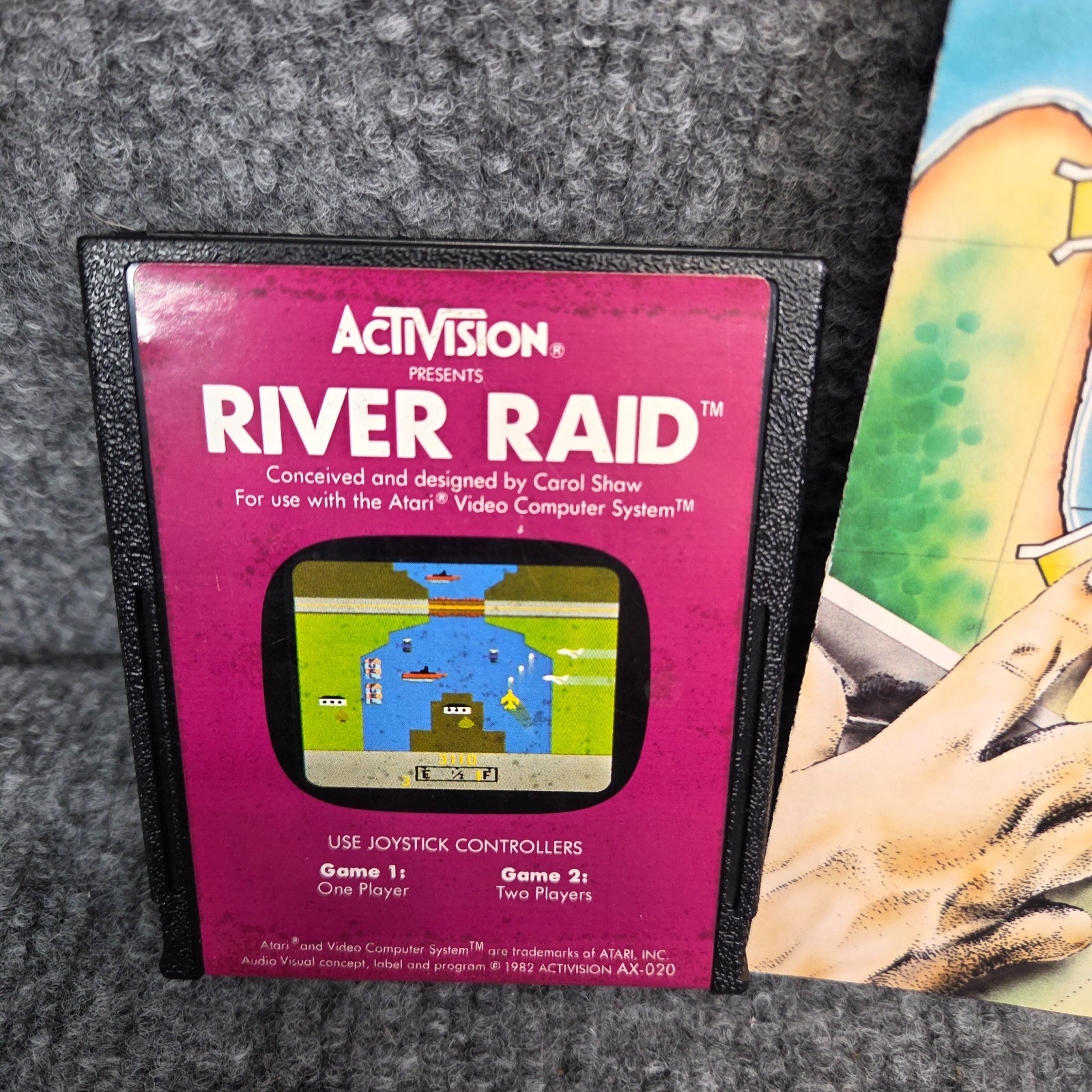 Atari 2600 River Raid Game and Manual Tested 1982