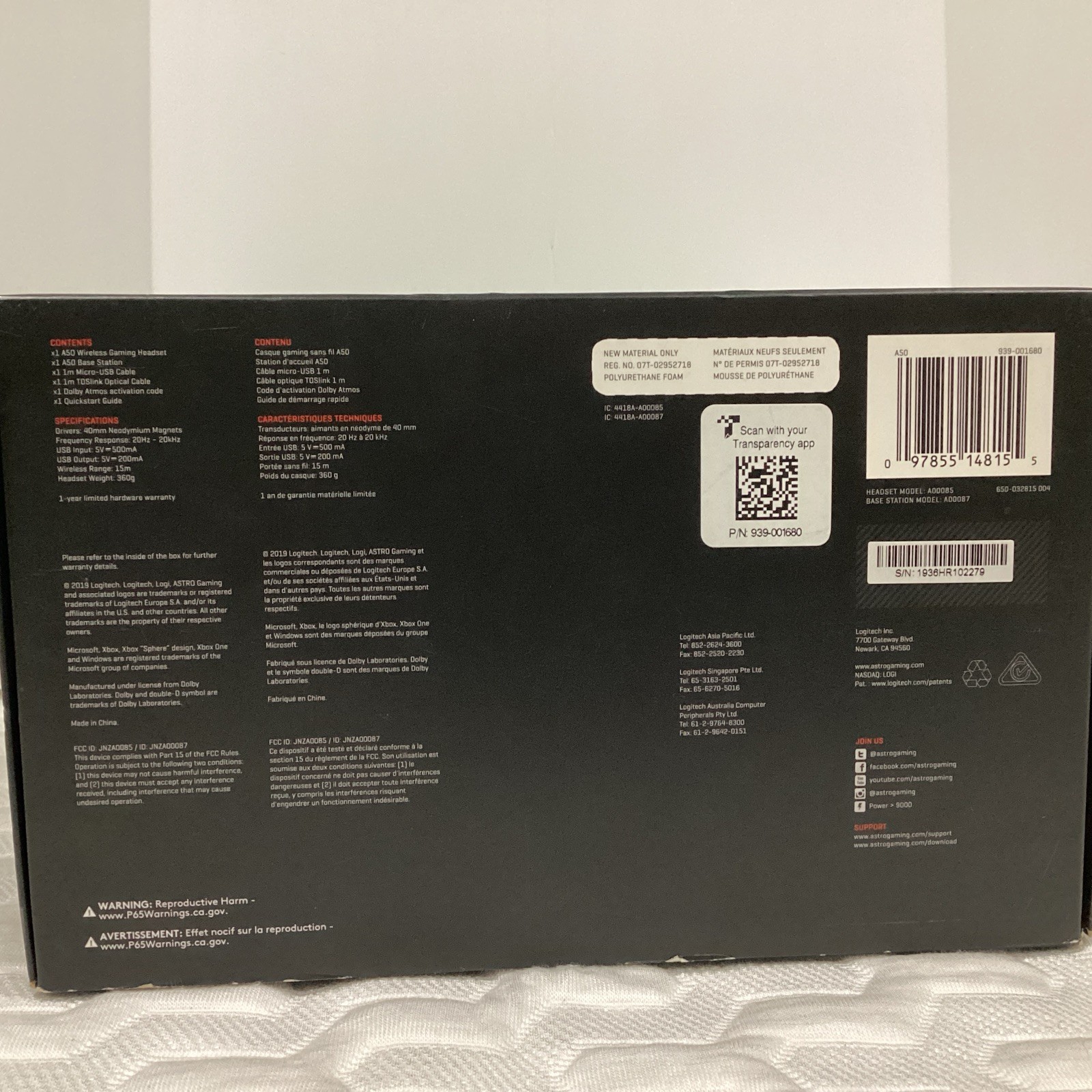 XBOX Astro A50 Wireless Headset + Base Station – with original box