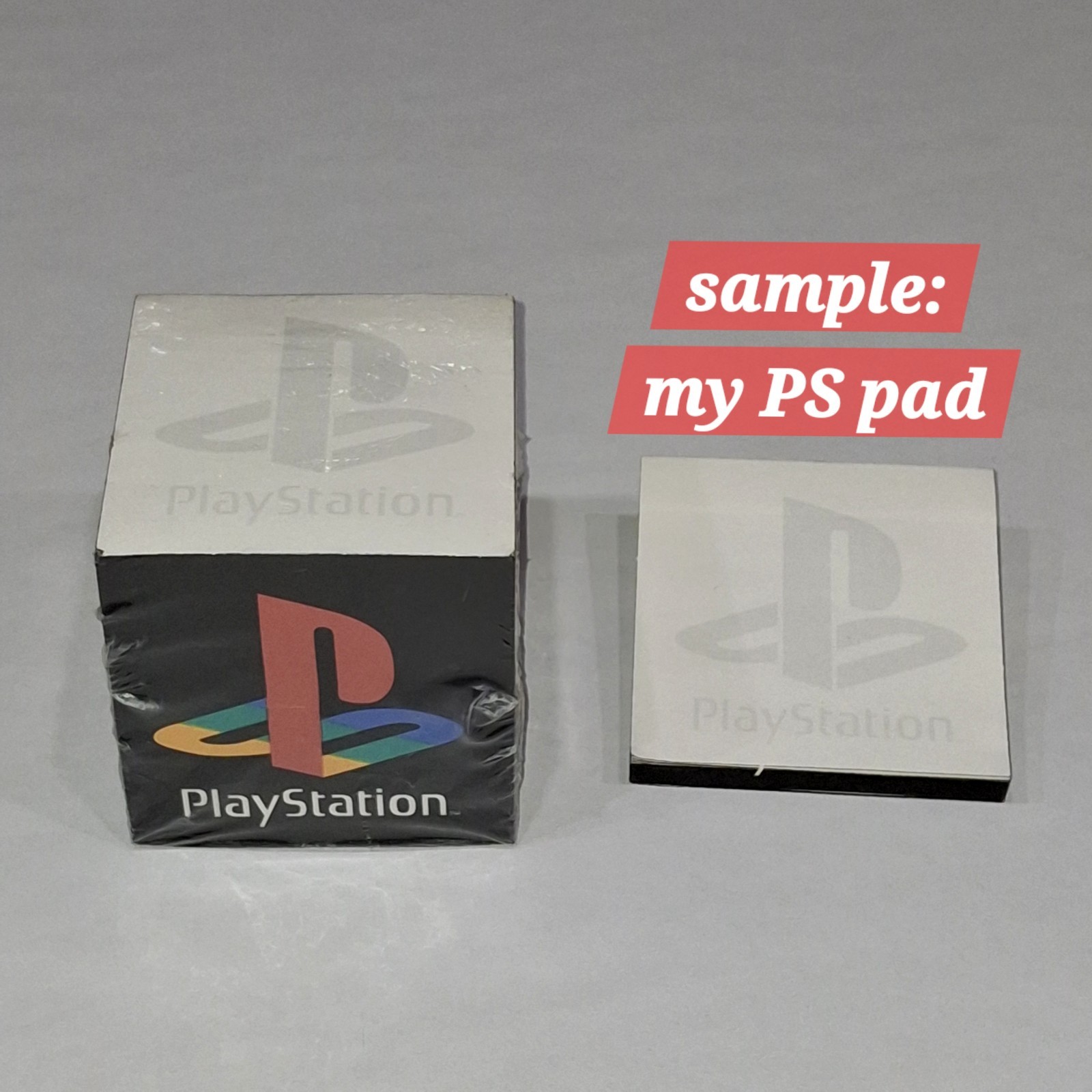 DEADSTOCK 1990s Sony PlayStation Logo Note Pad Cube Factory Sealed NOS Promo VTG