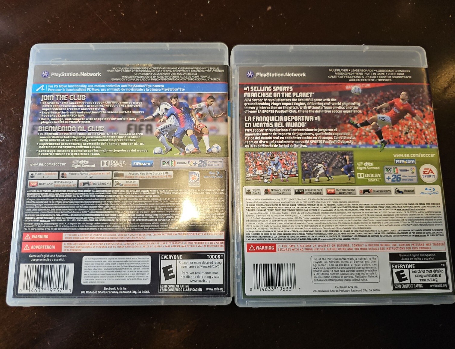 FIFA Soccer 12 And 13 – Playstation 3 COMPLETE PS3 CIB GAME CASE MANUAL