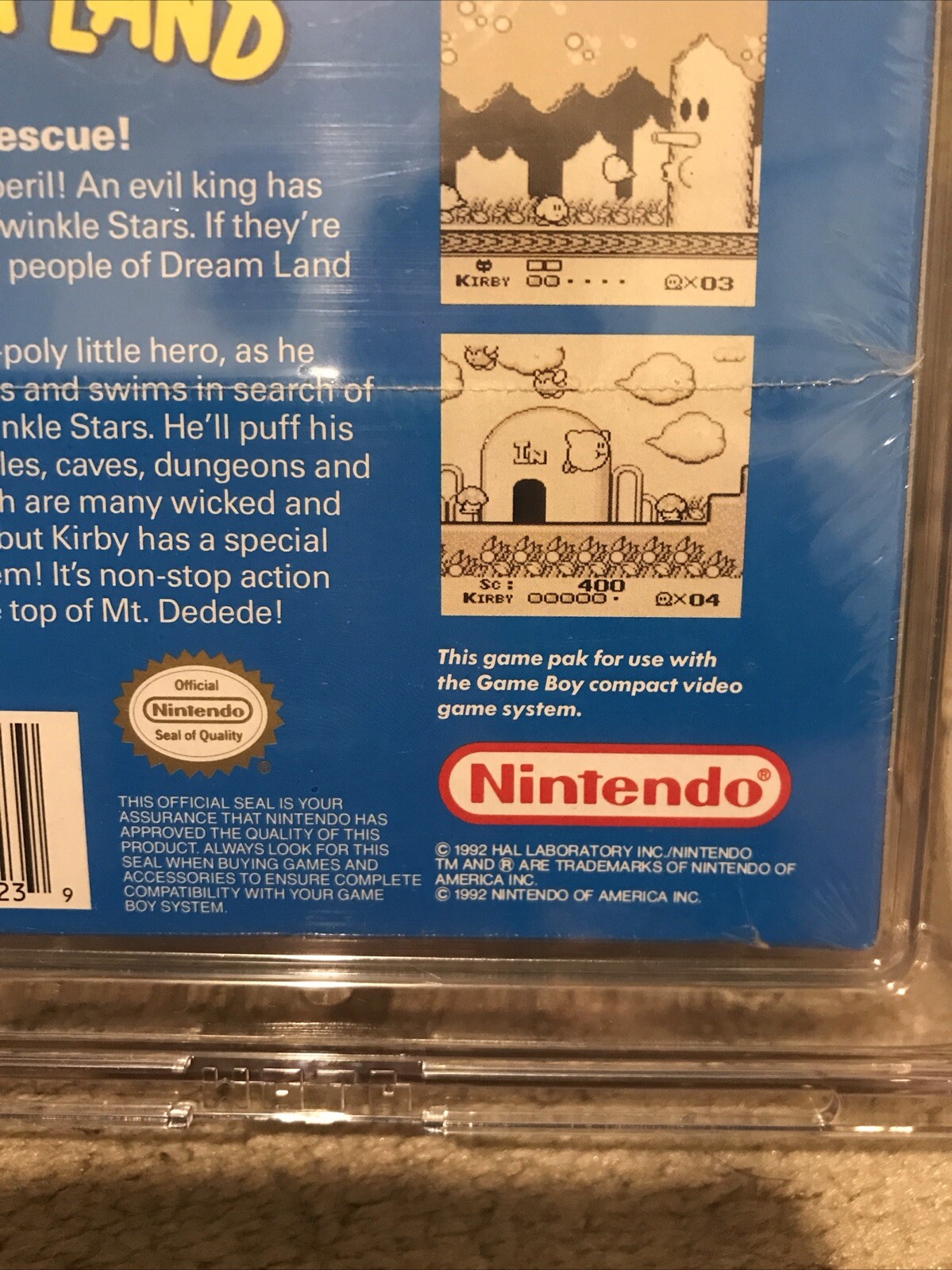 Kirby’s Dream Land (Nintendo Game Boy, 1992) Sealed New Wata 8.0 A