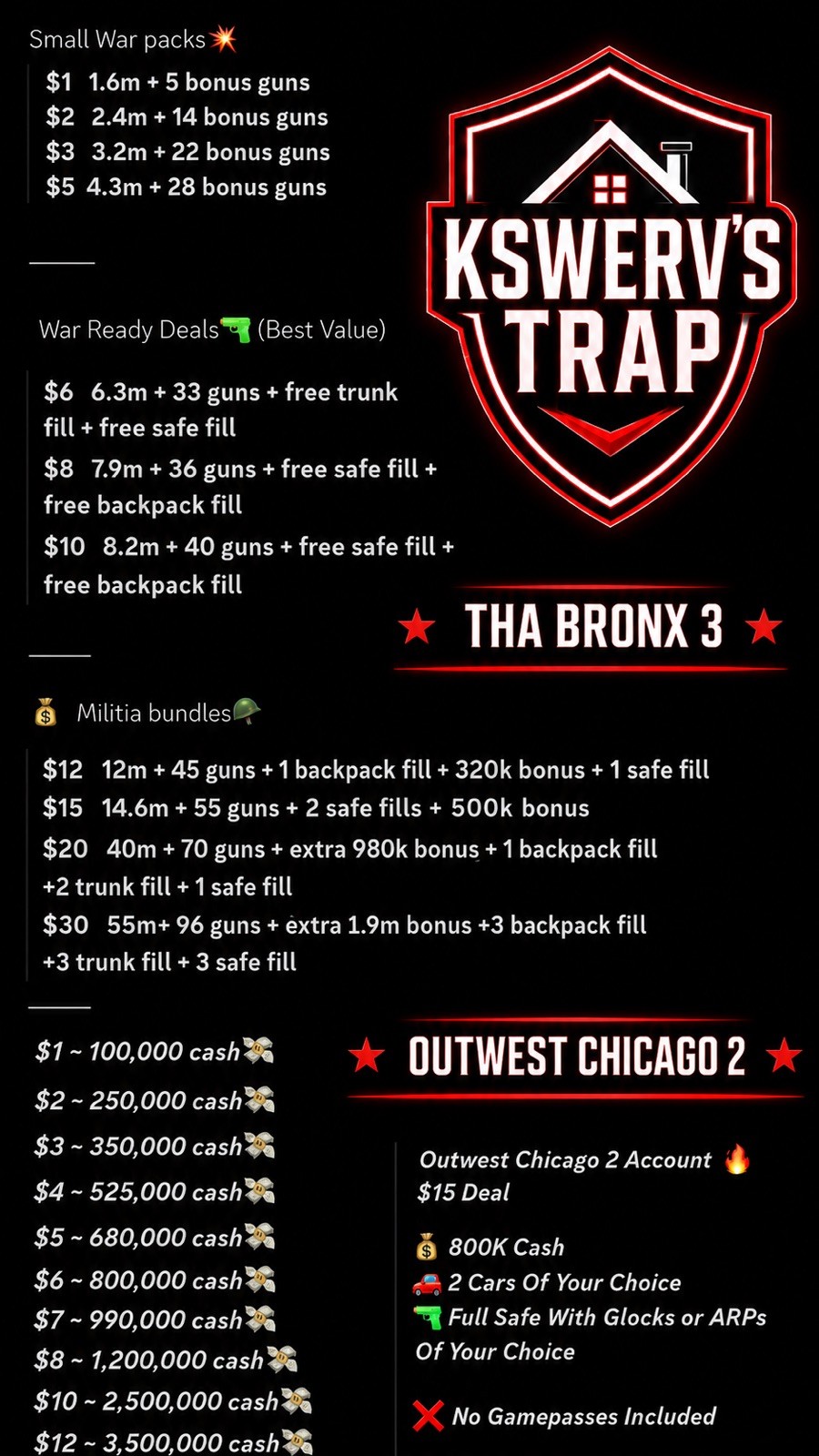 Tha bronx 3 money plug 🔌 (DM BEFORE BUYING)