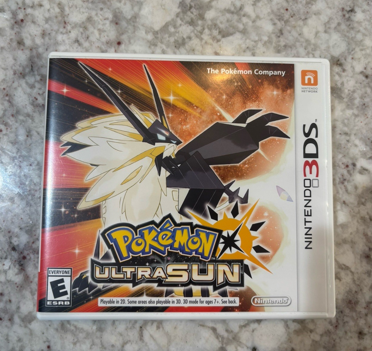 Pokémon Ultra Sun Nintendo 3DS Cartridge w/ Case E Rated NTSC-U/C 2017