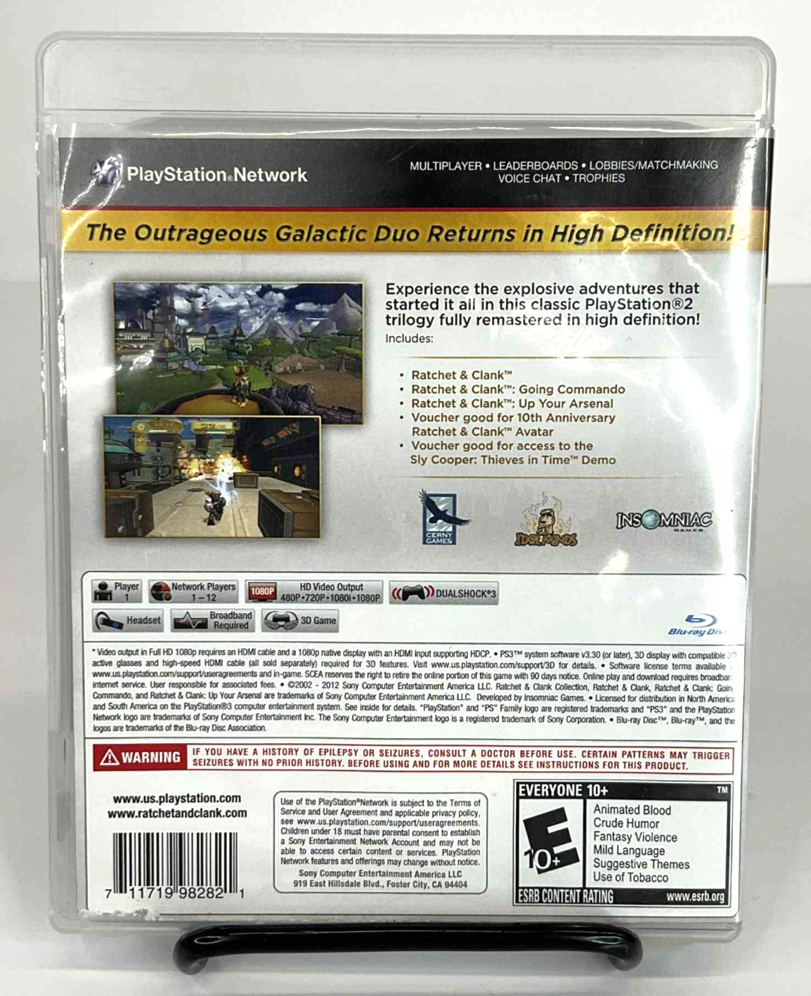 Playstation3 PS3 Ratchet & Clark Video Game