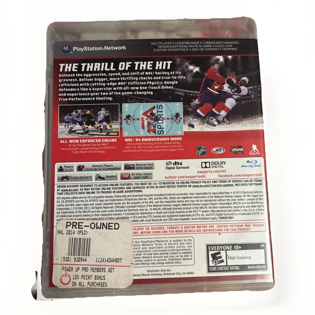EA Sports NHL 14 PS3 PlayStation 3 Hockey Game Complete Tested