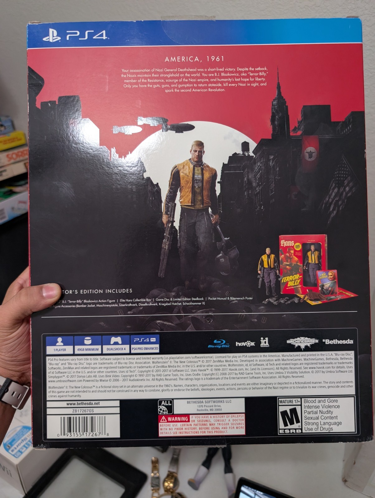 Terror Billy Action Figure from Wolfenstein II Colossus Collectirs Edition