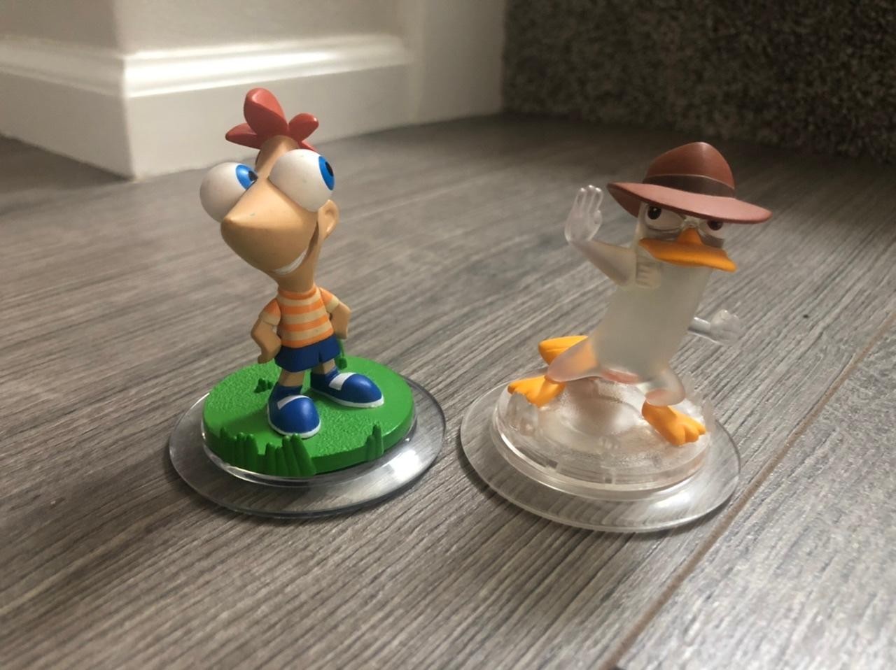 Disney Infinity Phineas and Ferb Character Figures Lot Agent P Perry